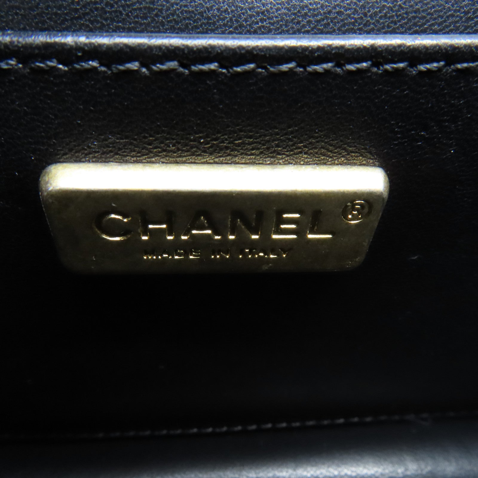 CHANEL 蜥蝪皮革Chain Shoulder Bag金扣鏈帶肩背袋銀黑色