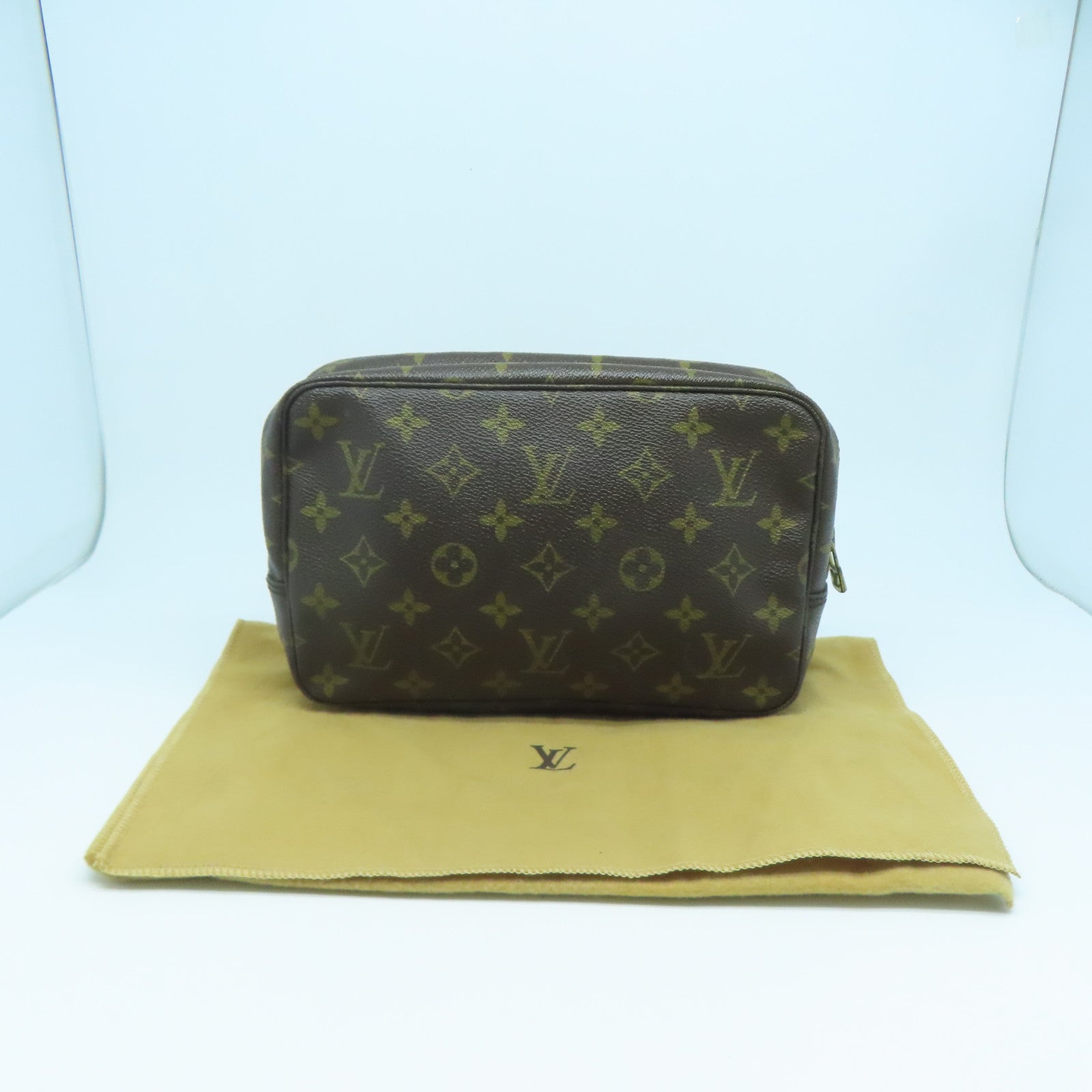 LOUIS VUITTON 【激減優惠】Monogram Trousse Toilette 28金扣手拿包啡色