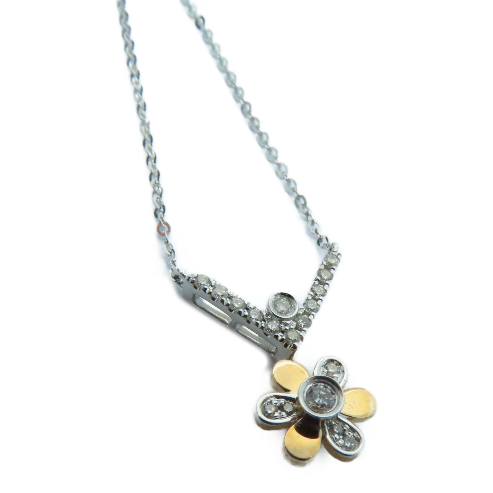 JEWELRY 【激減優惠】18K白金Diamond Necklace 0.122ct鑽石項鍊
