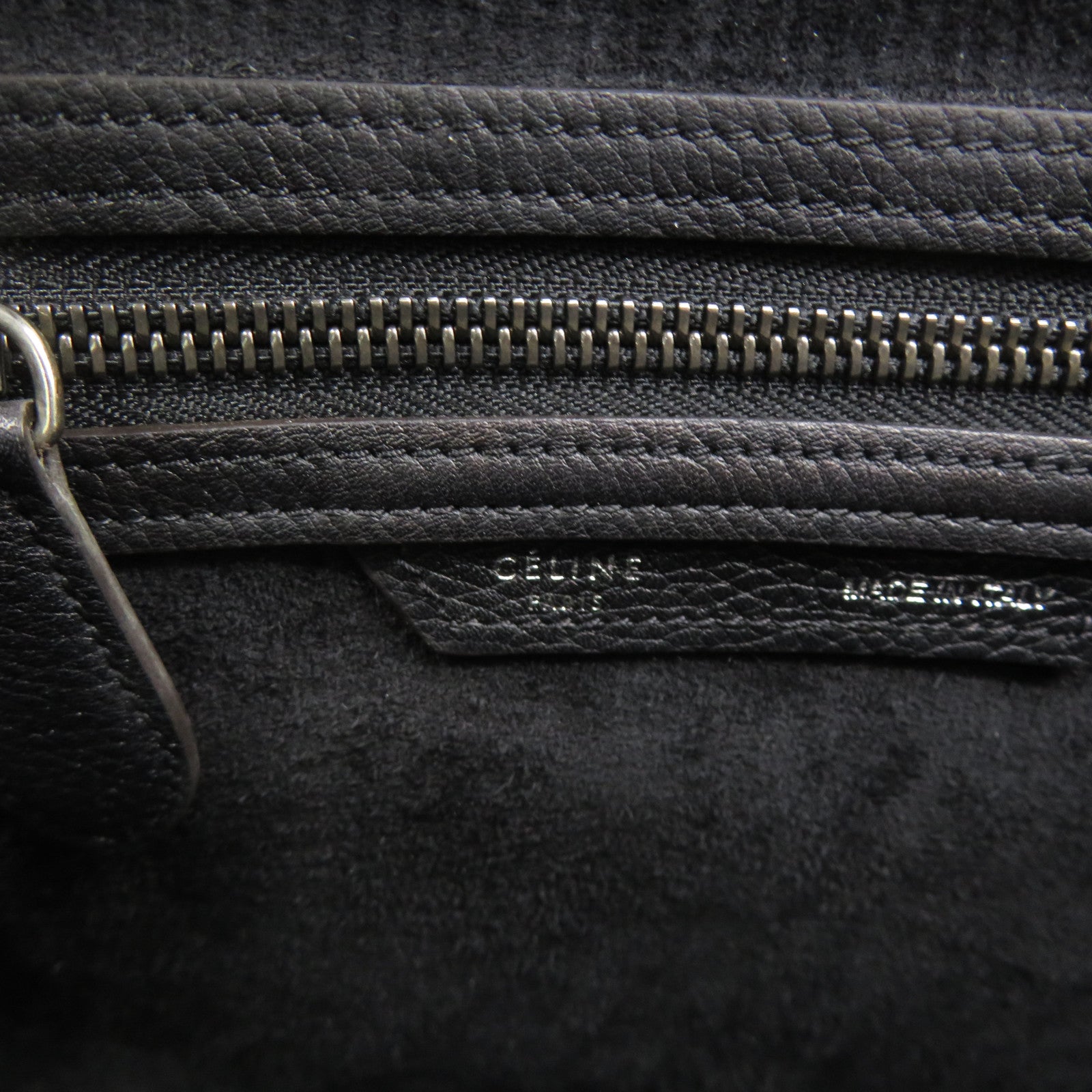 CELINE 【激減優惠】牛皮皮革Micro Luggage Hand Bag手挽袋黑色