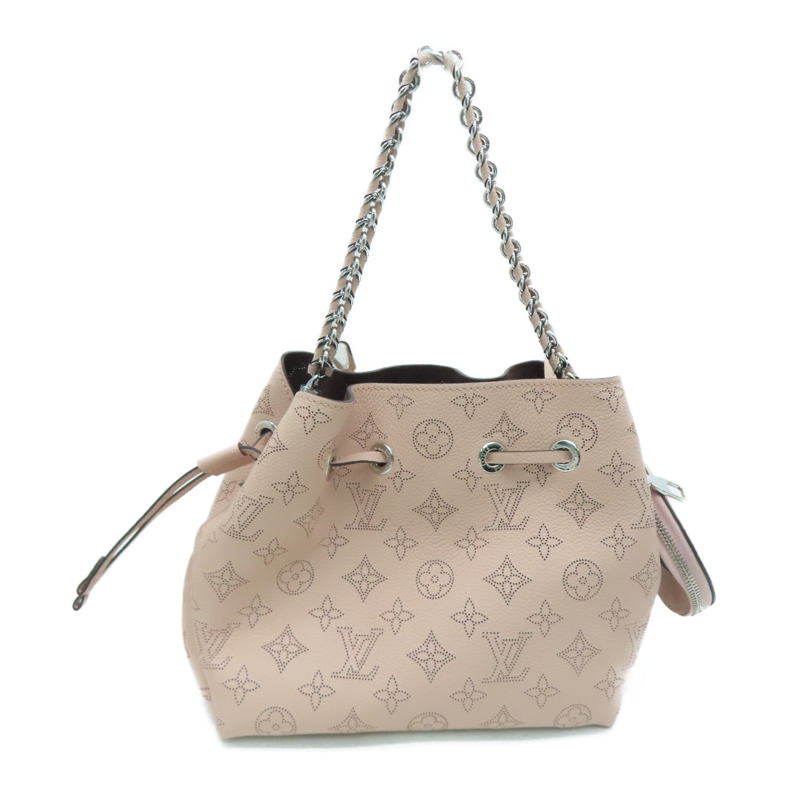 LOUIS VUITTON Mahina Bella銀扣手挽肩背兩用袋粉紅色