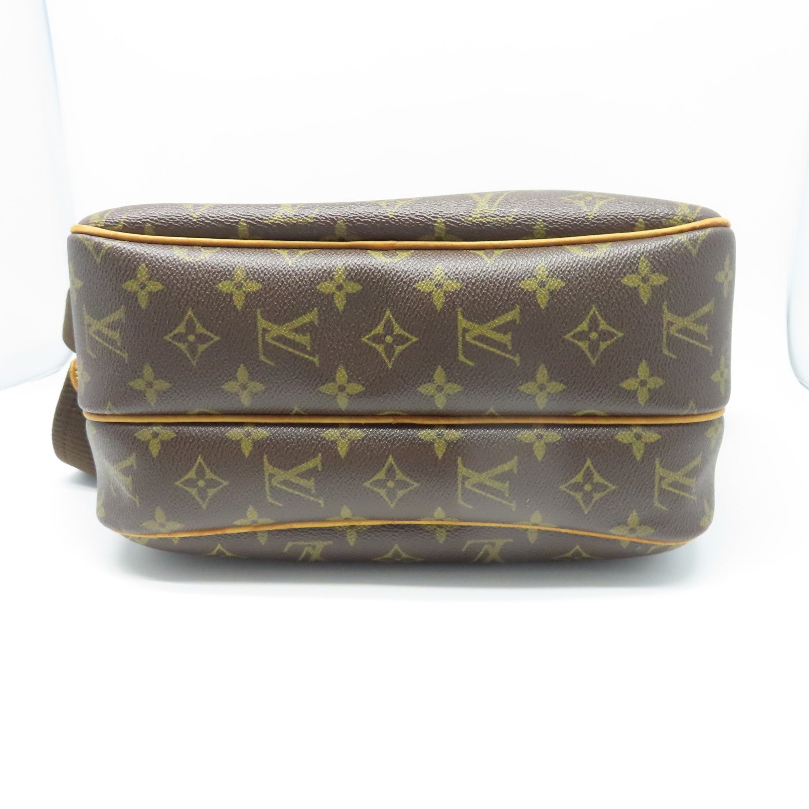 LOUIS VUITTON Monogram Reporter金扣肩背袋棕色