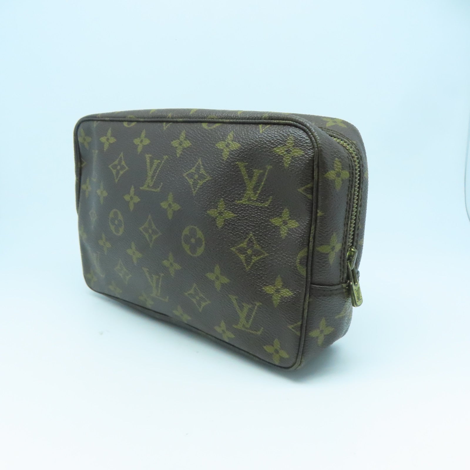 LOUIS VUITTON 【激減優惠】Monogram Trousse Toilette 28金扣手拿包啡色