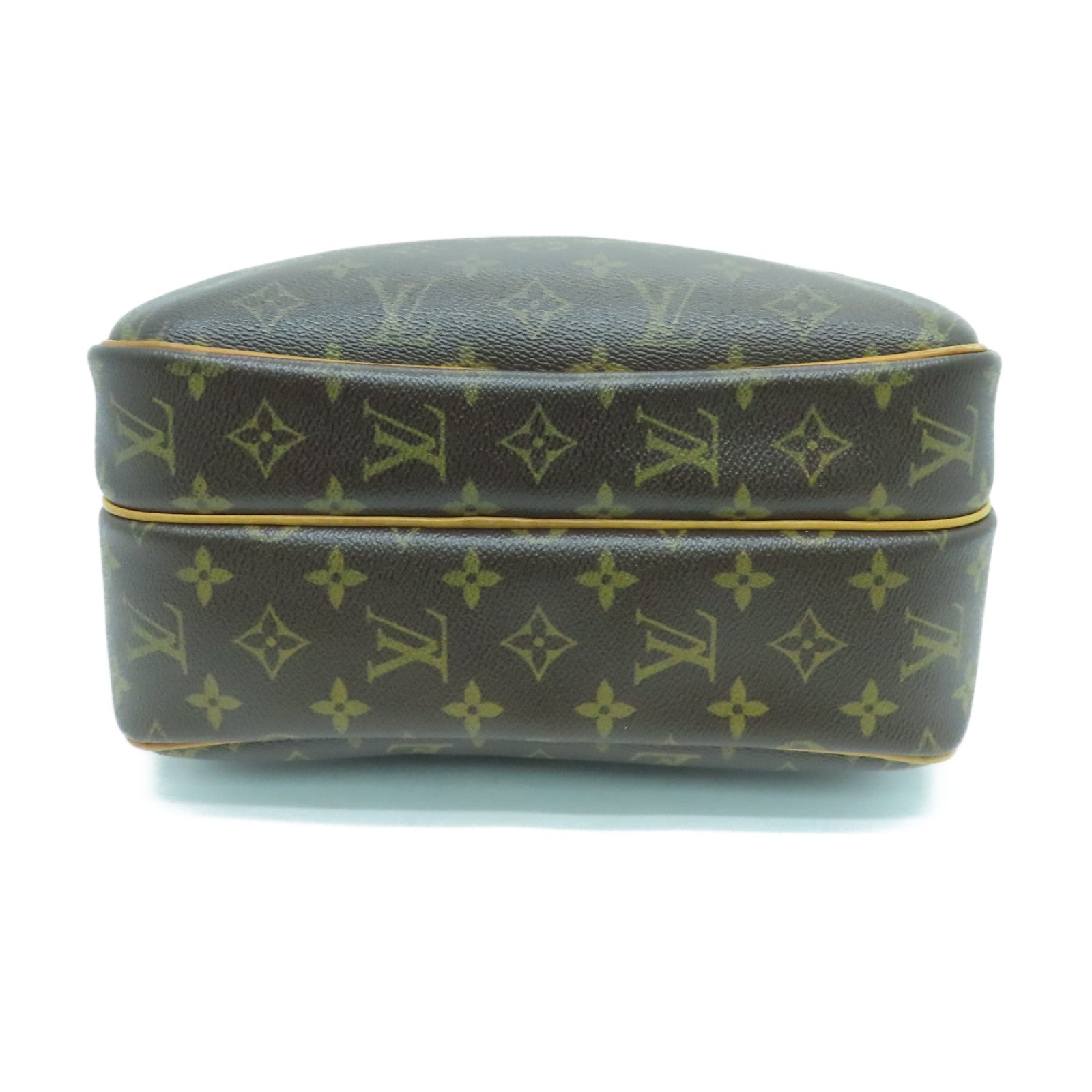LOUIS VUITTON Monogram Reporter PM金扣肩背袋啡色