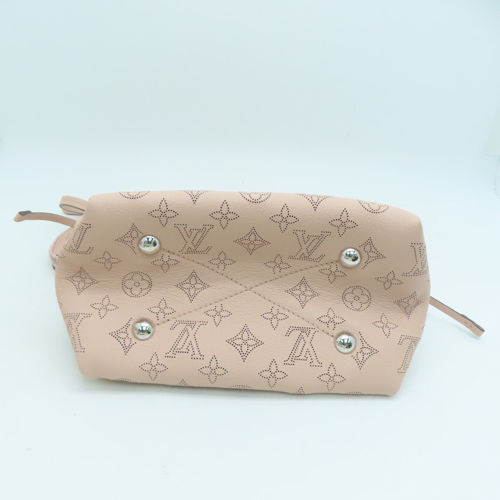 LOUIS VUITTON Mahina Bella銀扣手挽肩背兩用袋粉紅色