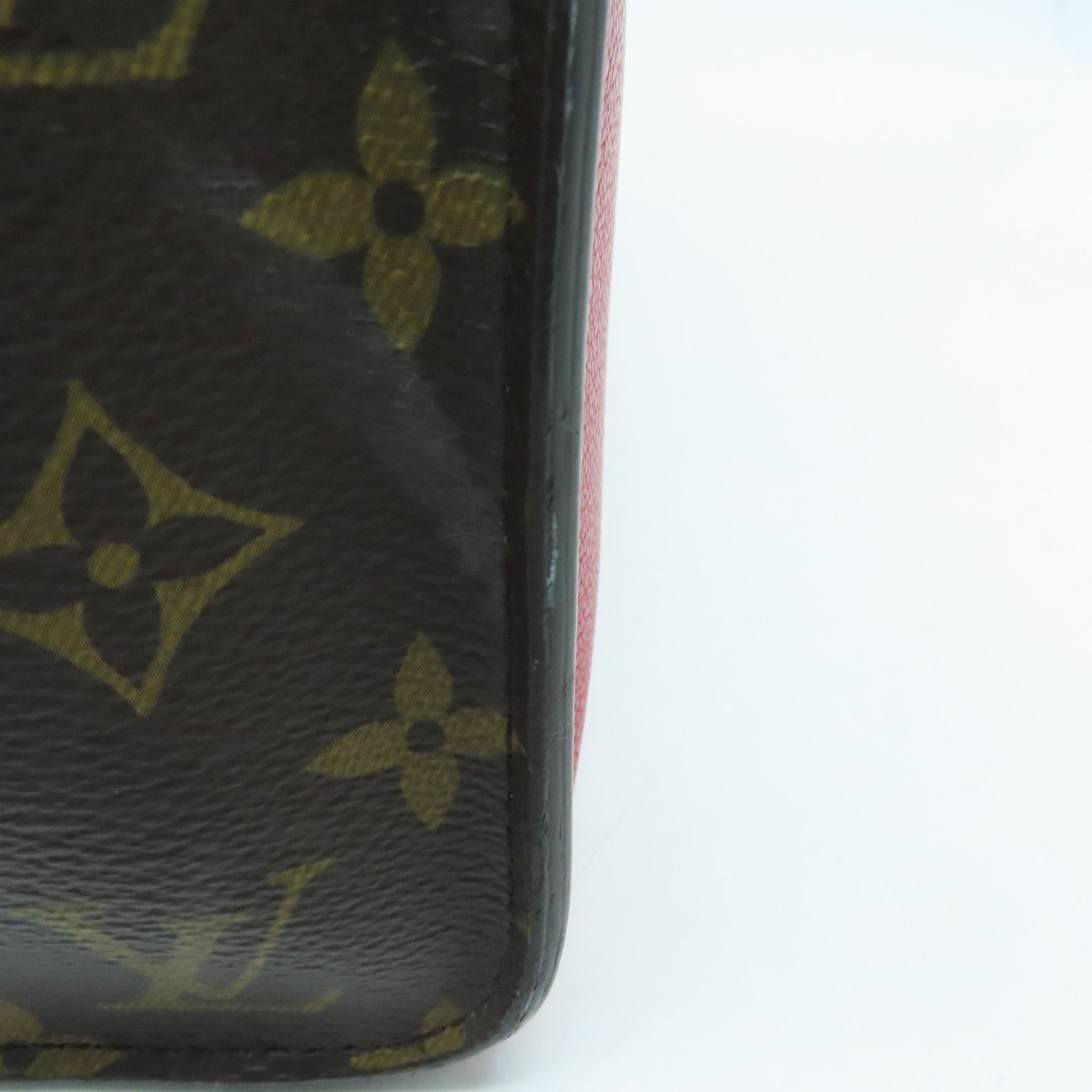 LOUIS VUITTON Monogram On My Side MM金扣肩背袋紅色/米色