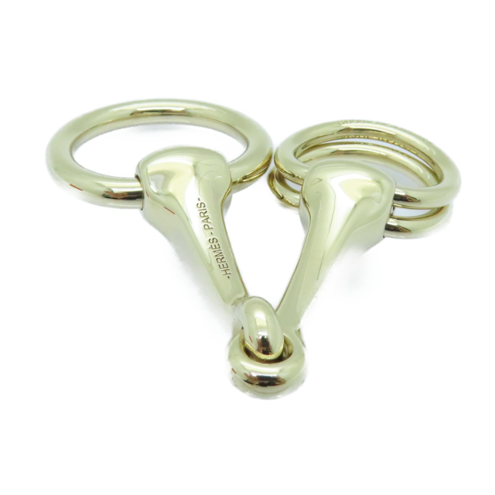HERMES Metal Scarf Ring Gold