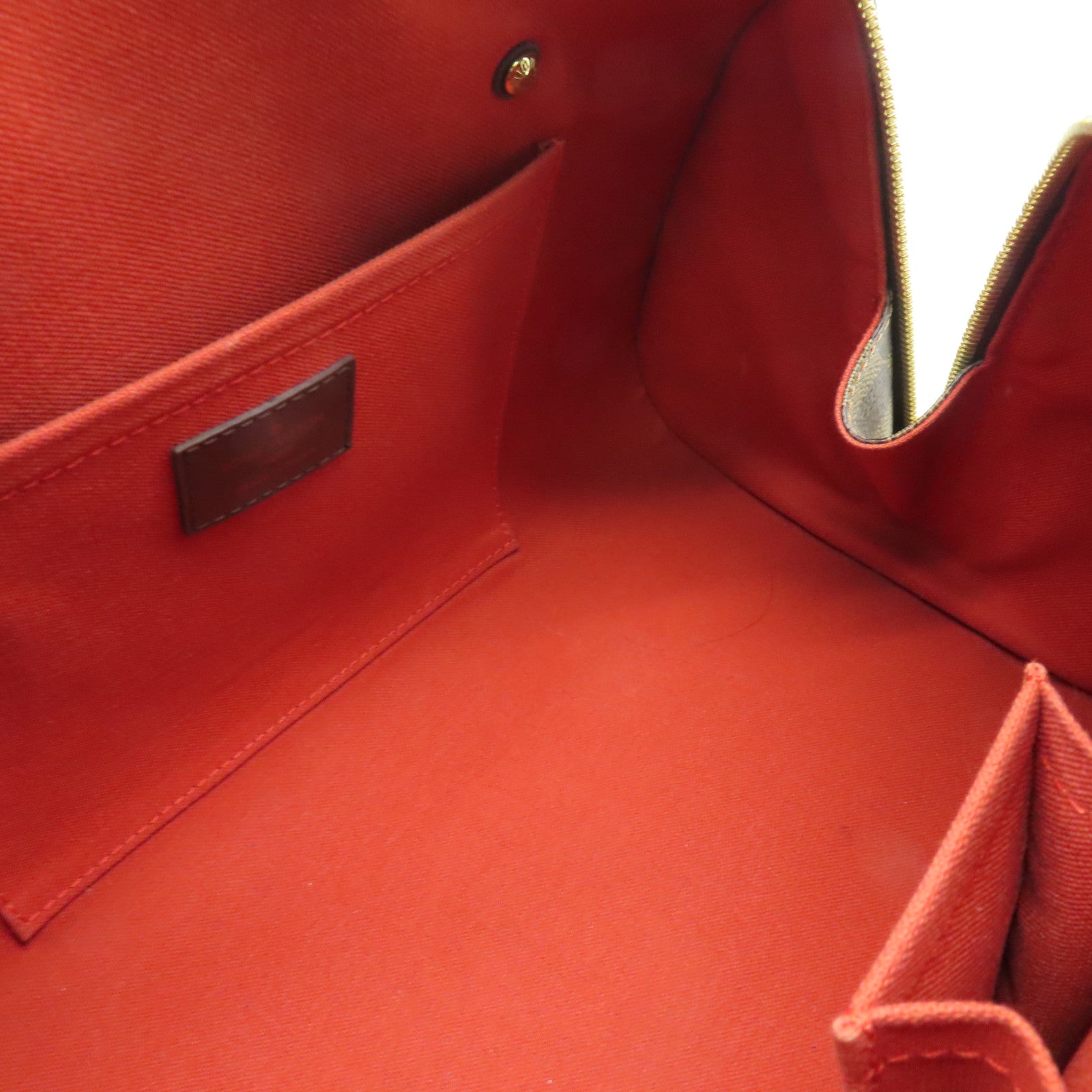 LOUIS VUITTON Damier Ribera MM金扣手挽袋啡色