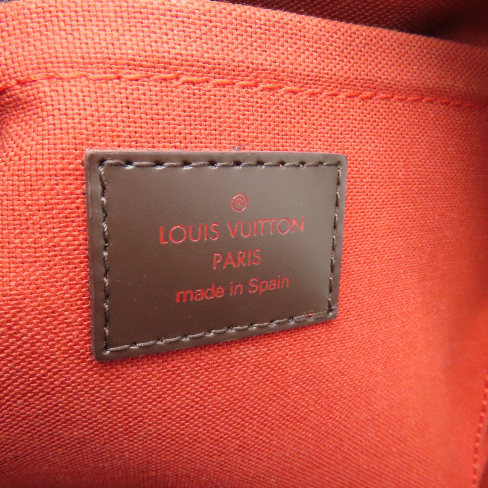 LOUIS VUITTON Damier Ribera MM金扣手挽袋啡色