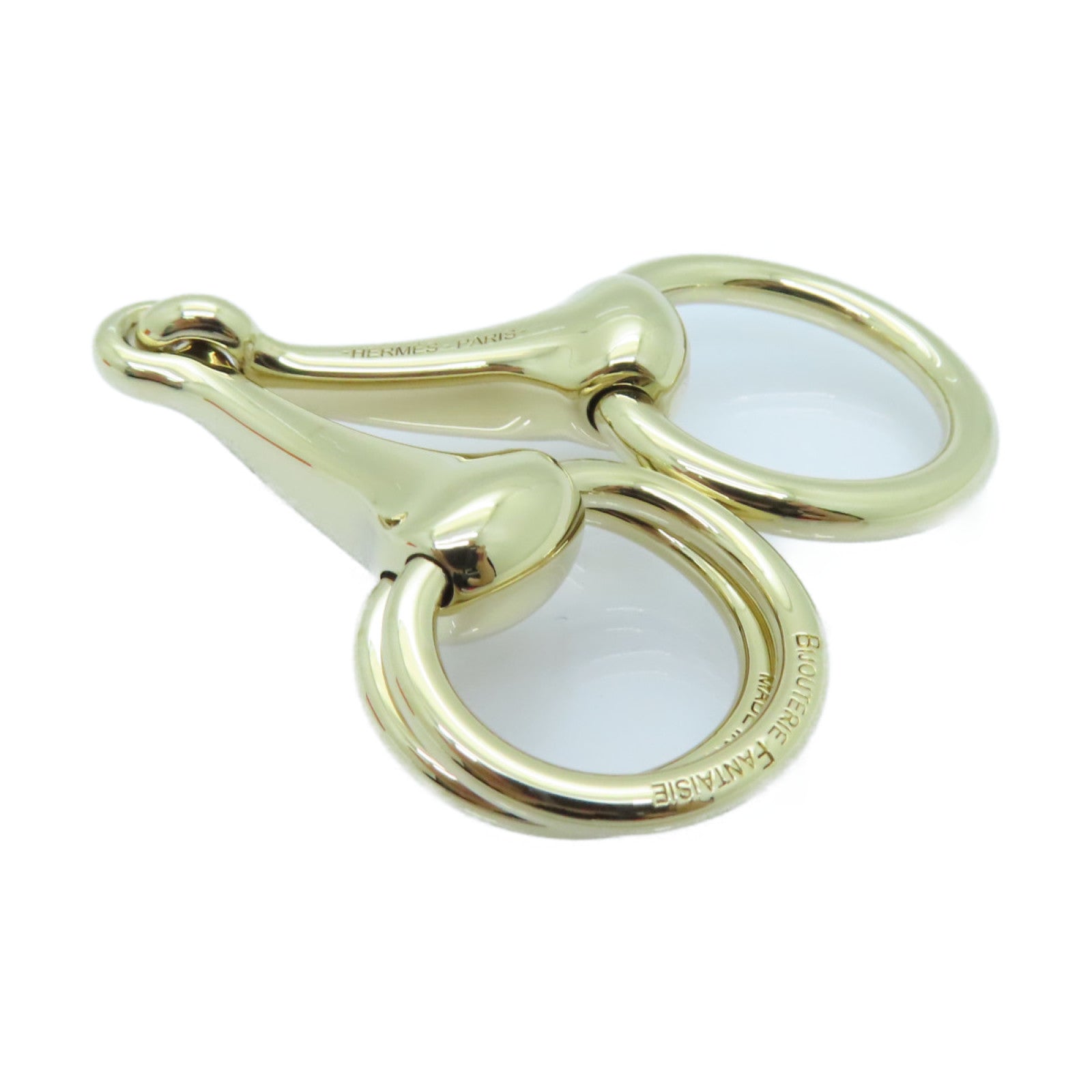 HERMES Metal Scarf Ring Gold