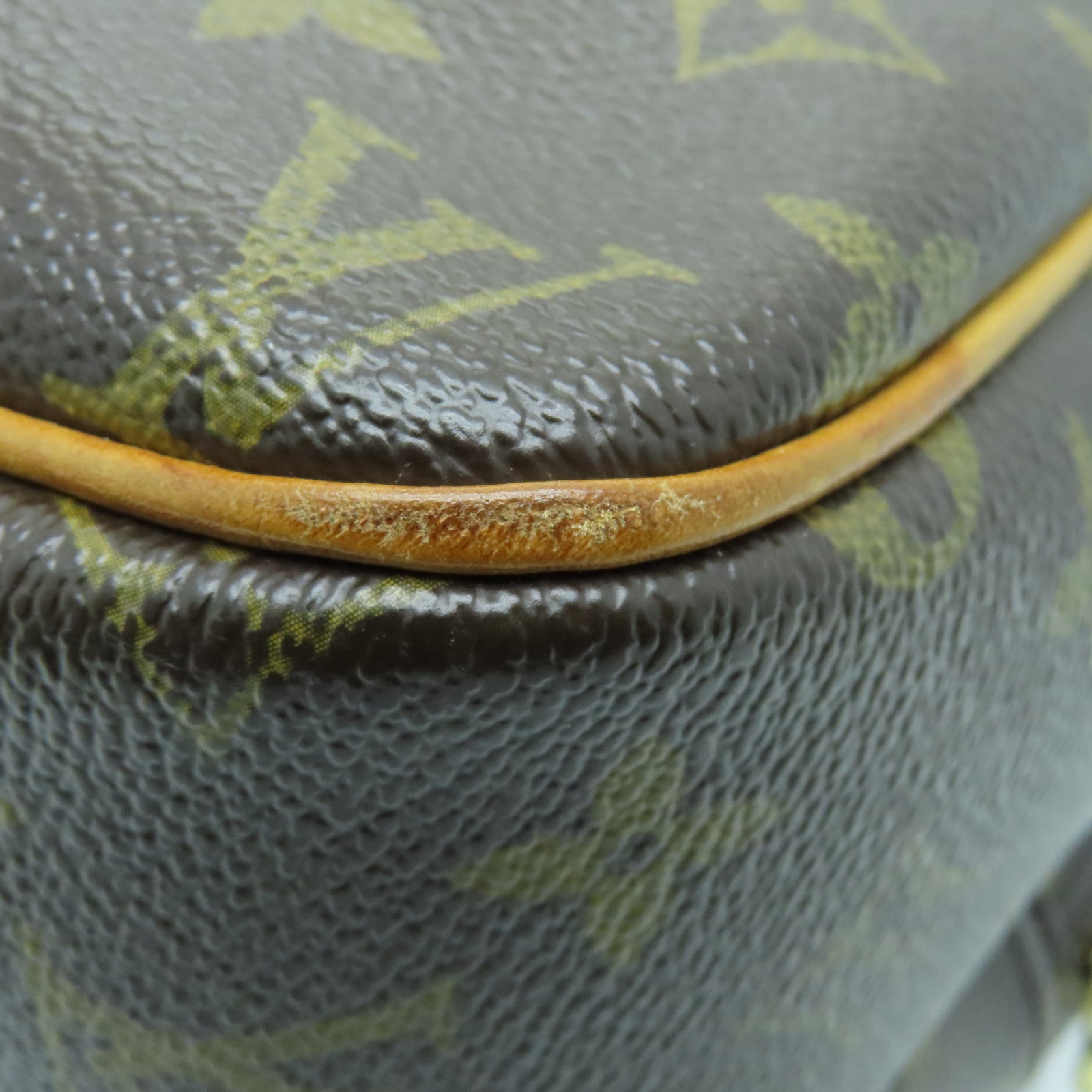 LOUIS VUITTON Monogram Reporter PM金扣肩背袋啡色