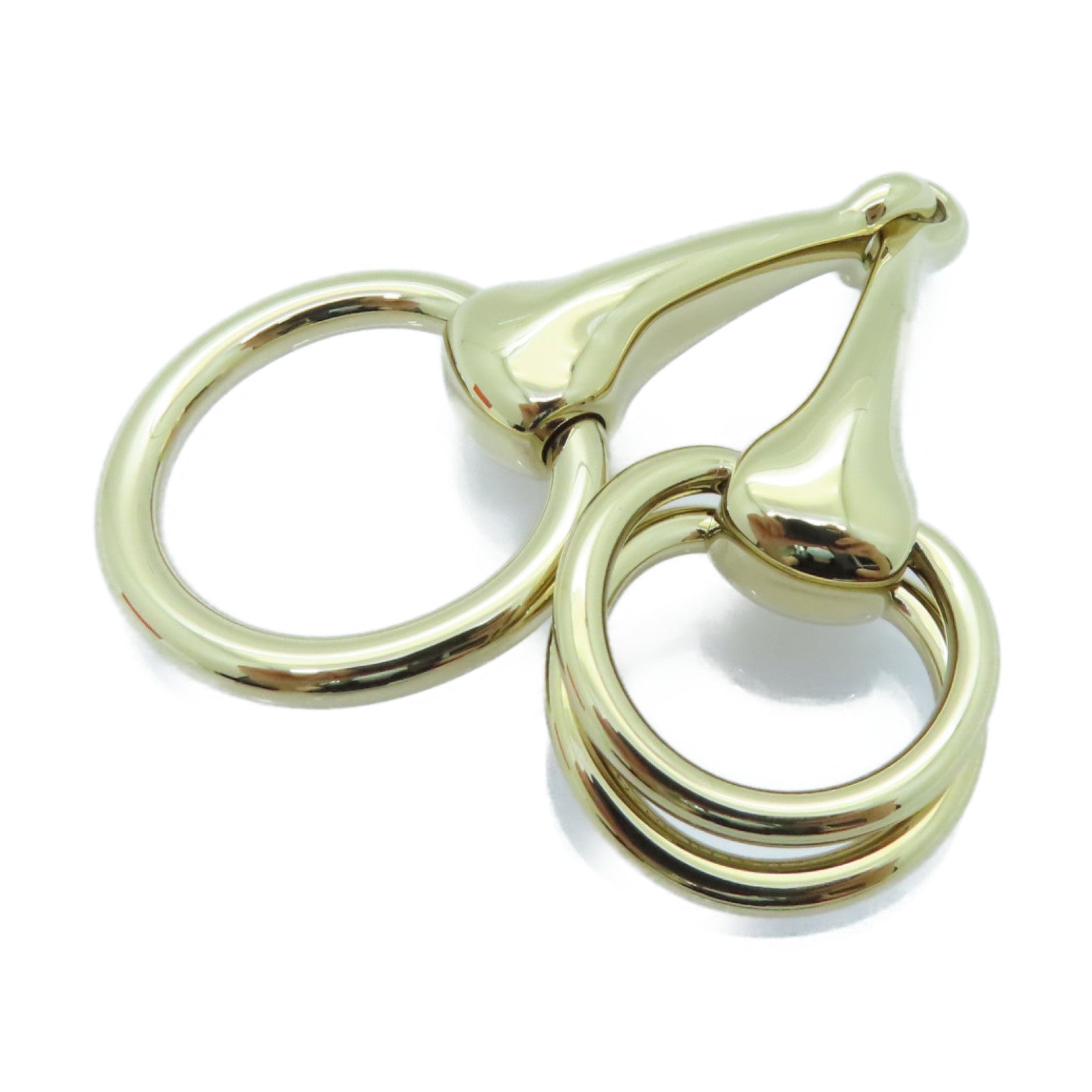 HERMES Metal Scarf Ring Gold