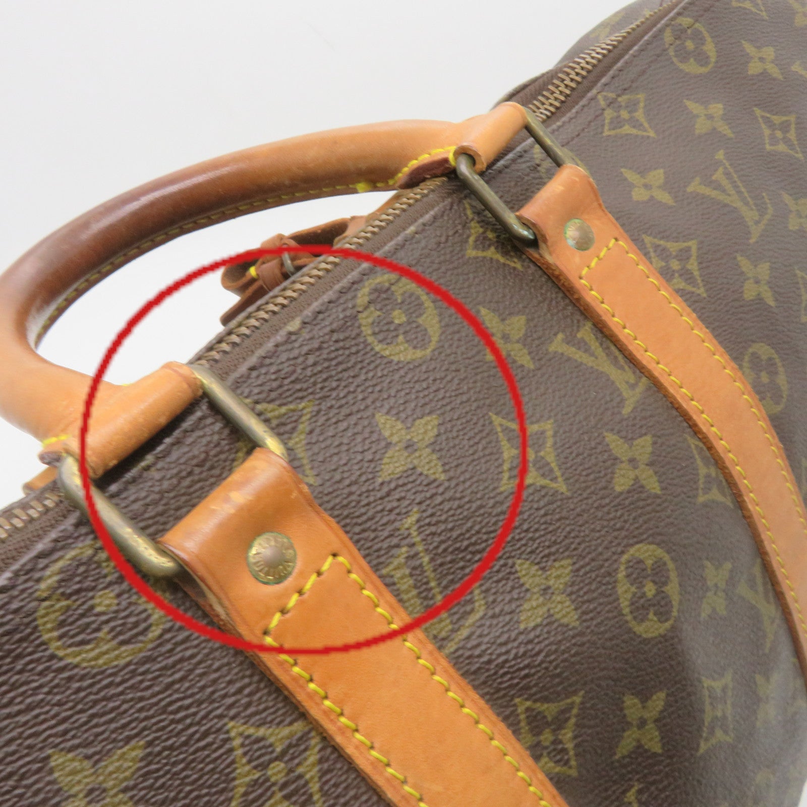 LOUIS VUITTON Monogram Keepall 45 Boston Bag旅行包啡色