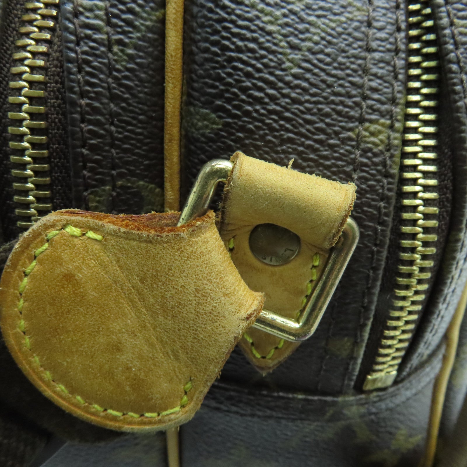 LOUIS VUITTON Monogram Reporter PM金扣肩背袋啡色