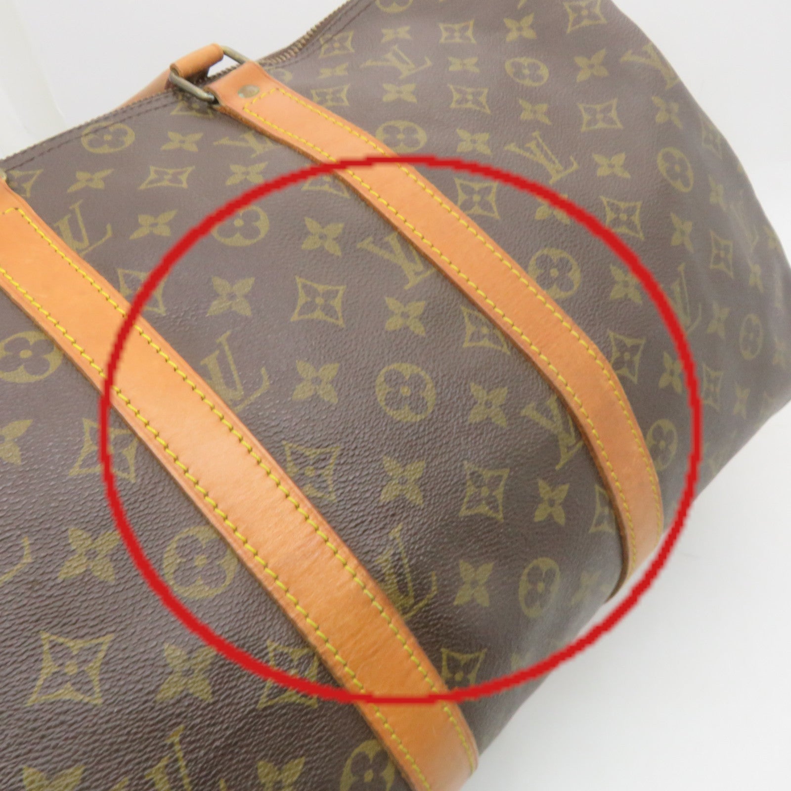 LOUIS VUITTON Monogram Keepall 45 Boston Bag旅行包啡色