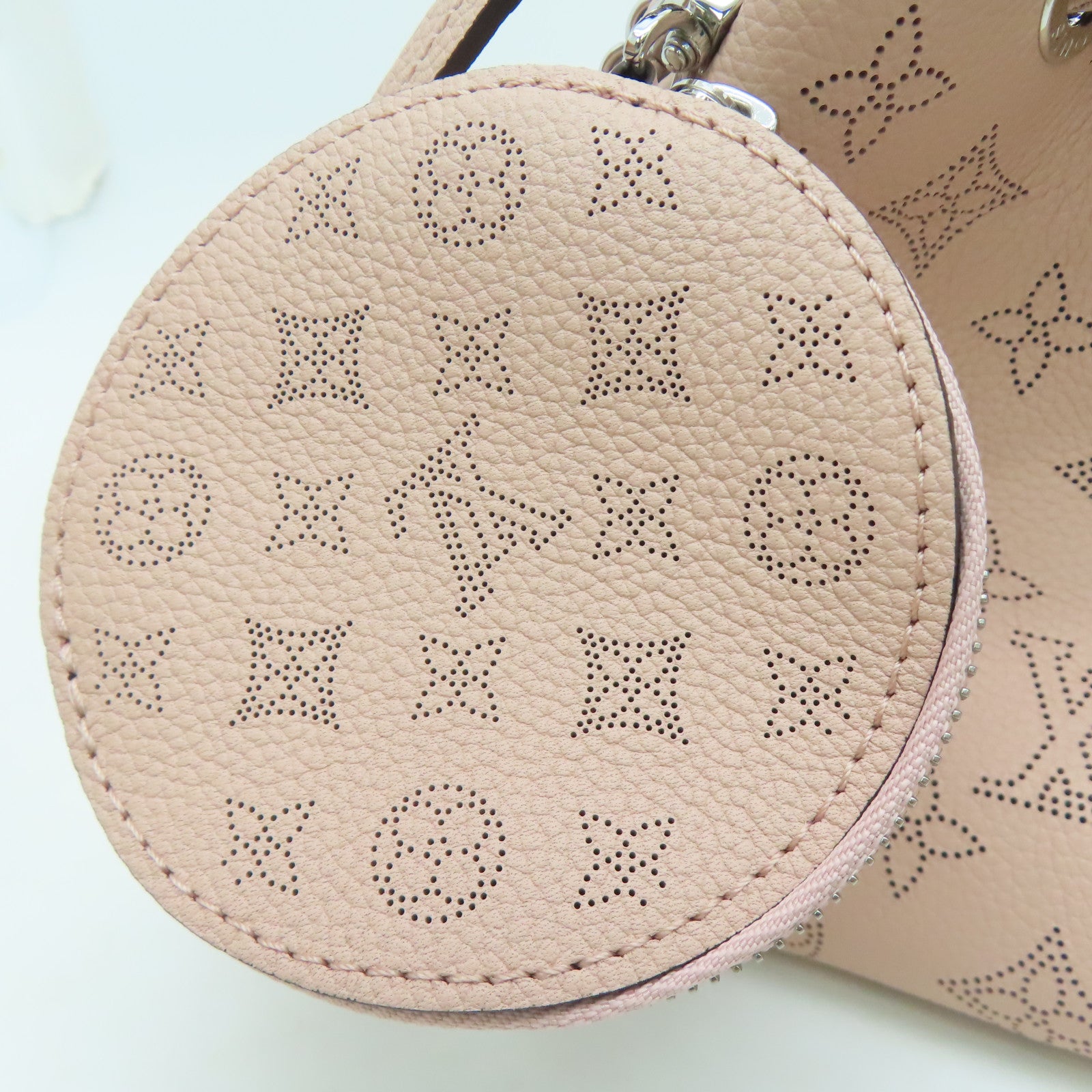 LOUIS VUITTON Mahina Bella銀扣手挽肩背兩用袋粉紅色