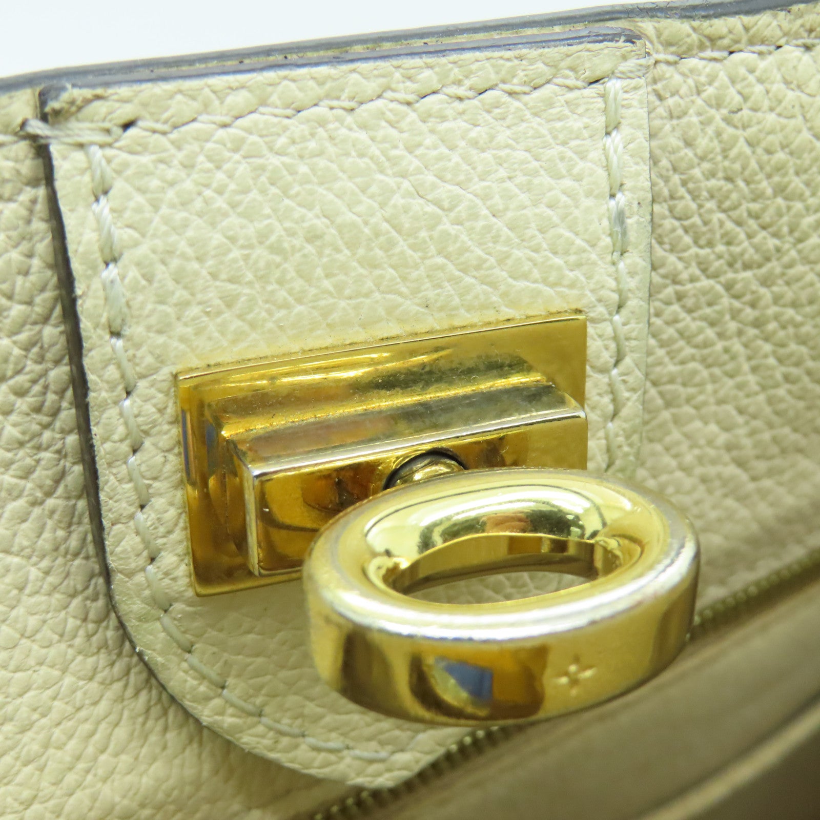 LOUIS VUITTON Monogram On My Side MM金扣肩背袋紅色/米色