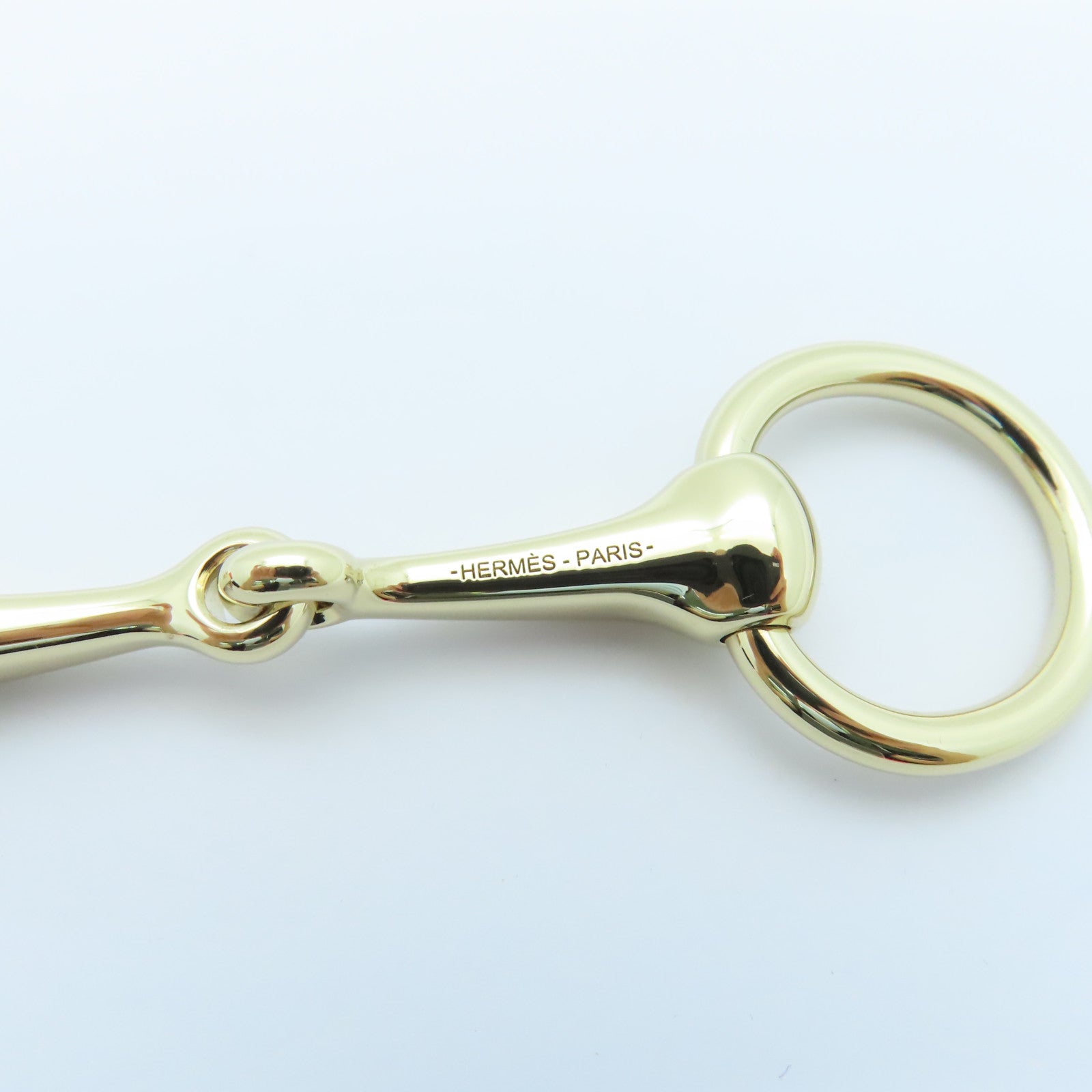 HERMES Metal Scarf Ring Gold