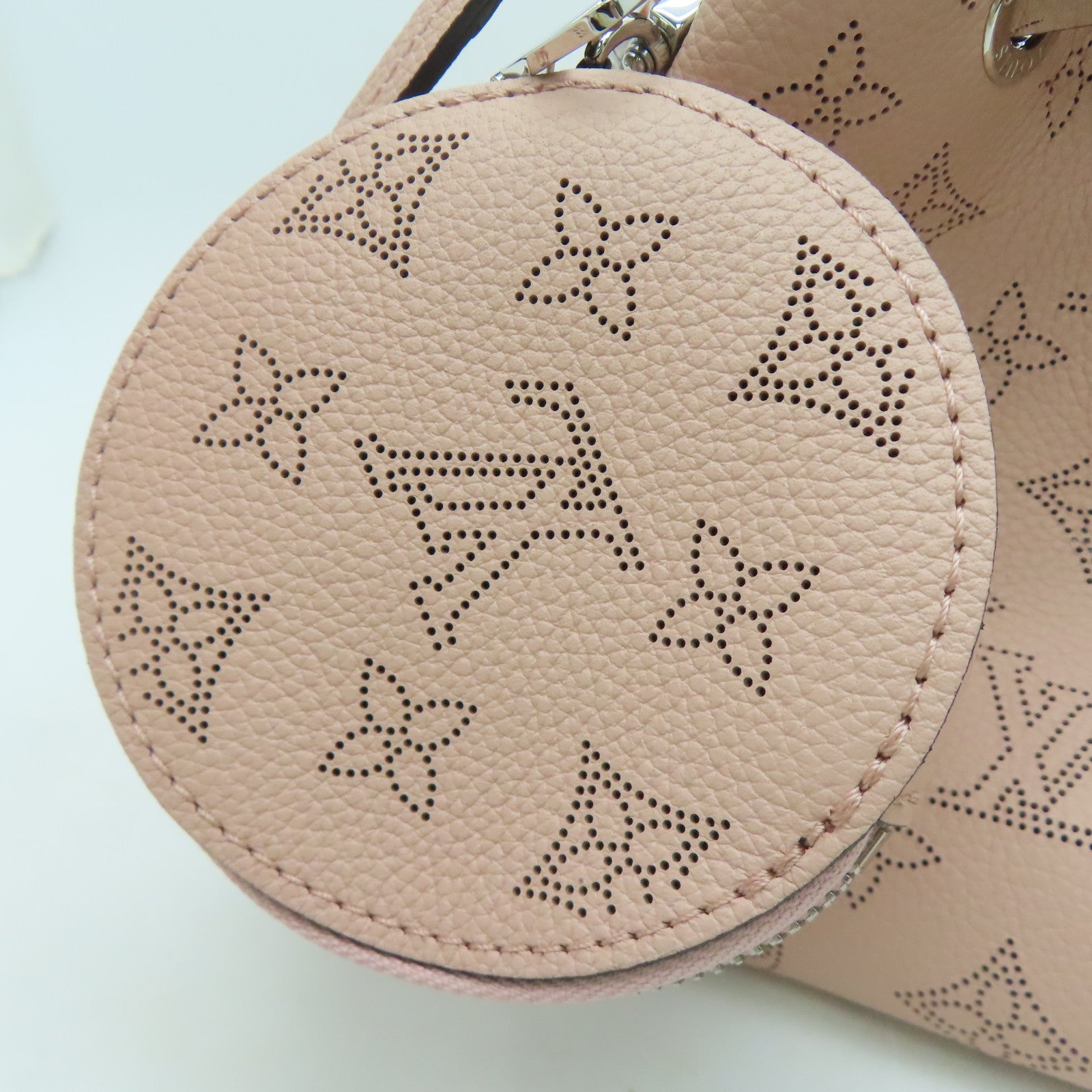 LOUIS VUITTON Mahina Bella銀扣手挽肩背兩用袋粉紅色