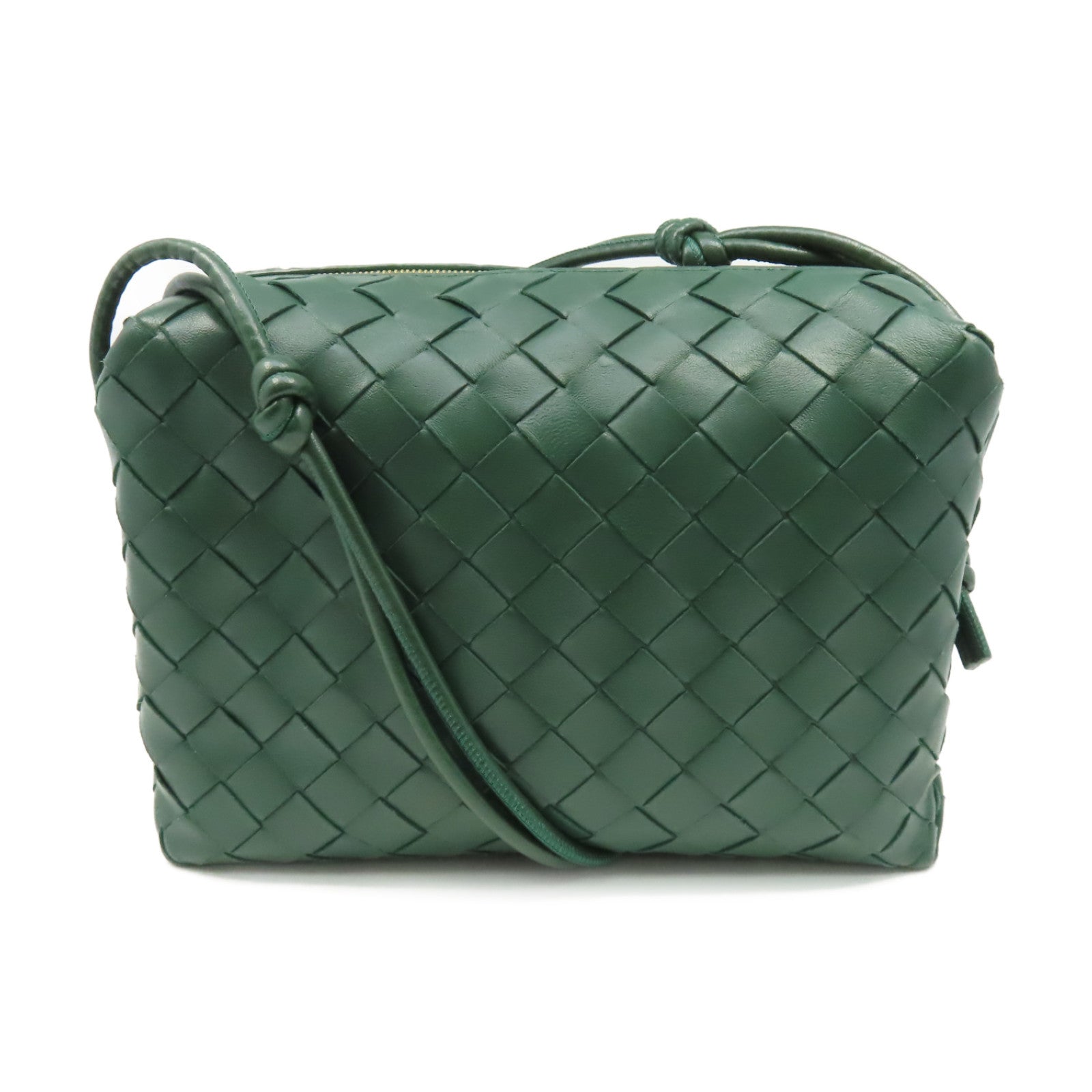 BOTTEGA VENETA 織紋皮革Shoulder Bag肩背袋綠色