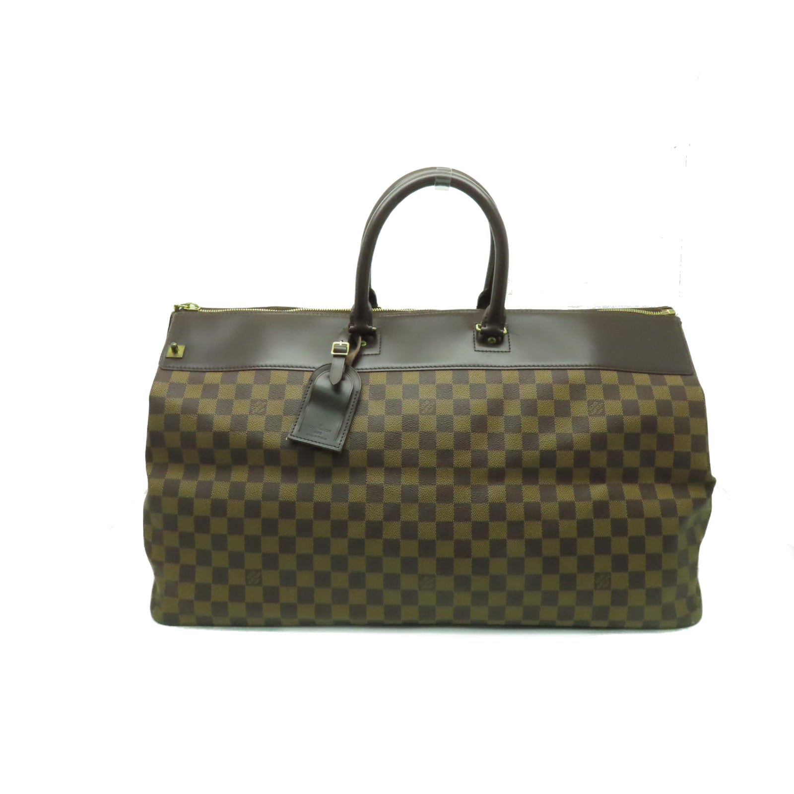LOUIS VUITTON 【激減優惠】Damier Greenwich GM金扣波士頓包棕色