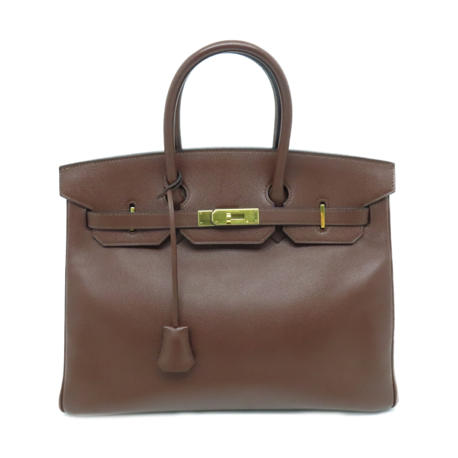 HERMES VGC皮革Birkin 35金扣手挽袋啡色
