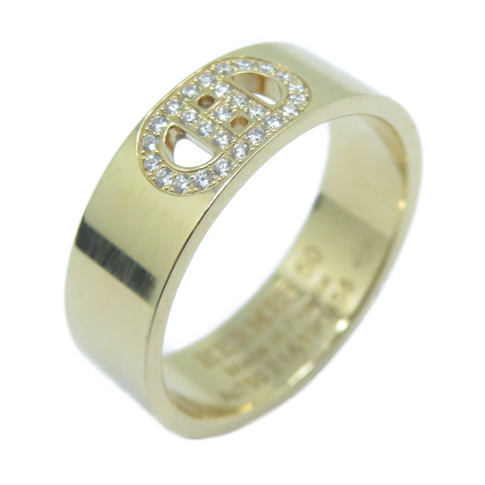 HERMES 18K玫瑰金Diamond Ring鑽石戒指US#5.25