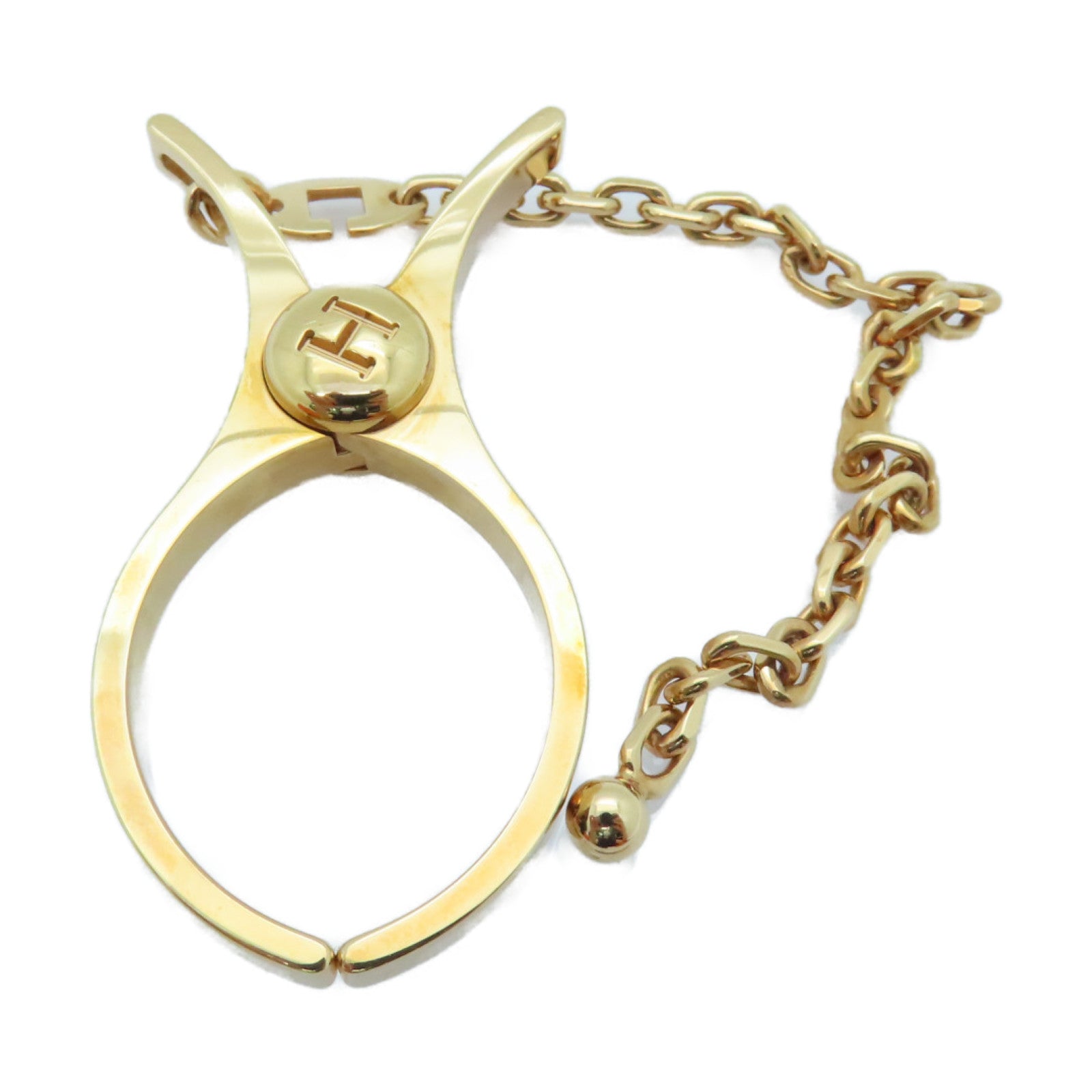 HERMES Metal Filon Glore Clip Gold