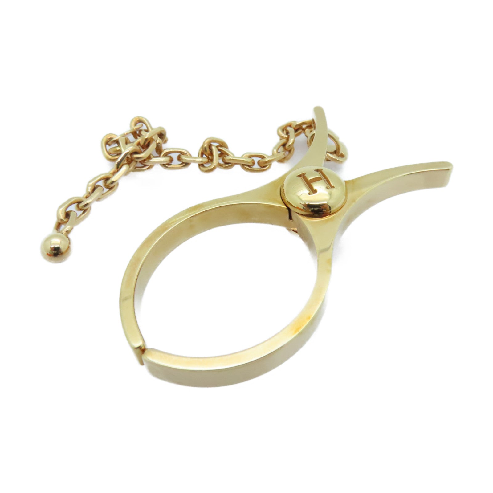 HERMES Metal Filon Glore Clip Gold