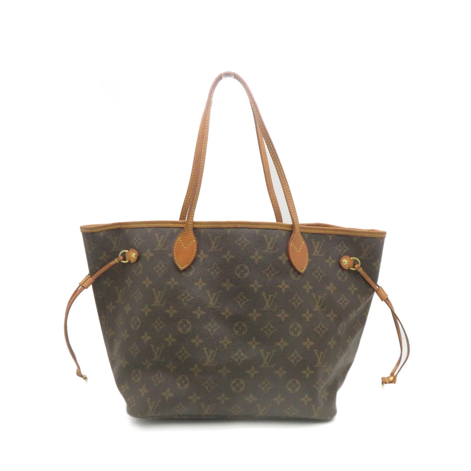 LOUIS VUITTON Monogram Neverfull MM Tote Bag肩背袋啡色