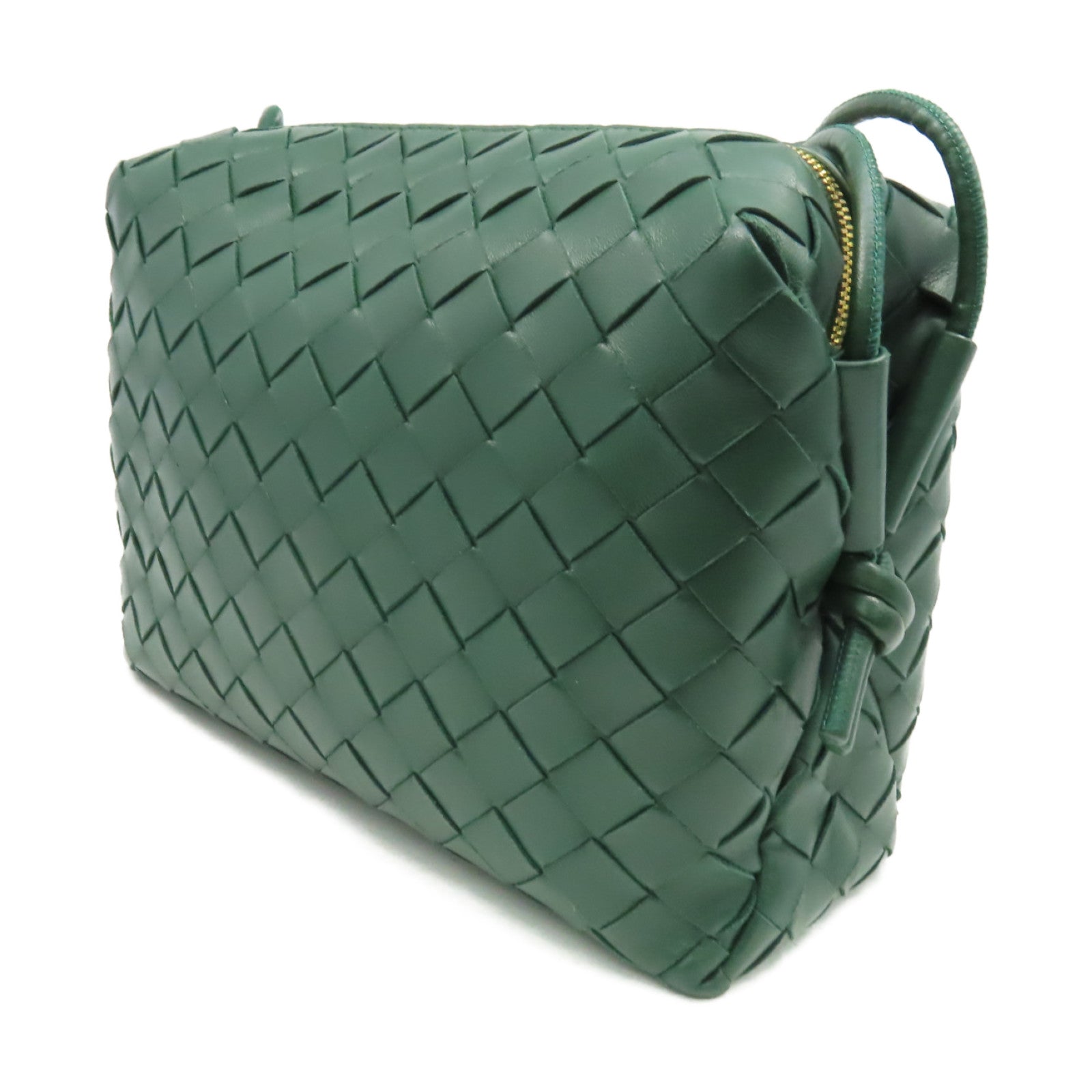 BOTTEGA VENETA 織紋皮革Shoulder Bag肩背袋綠色