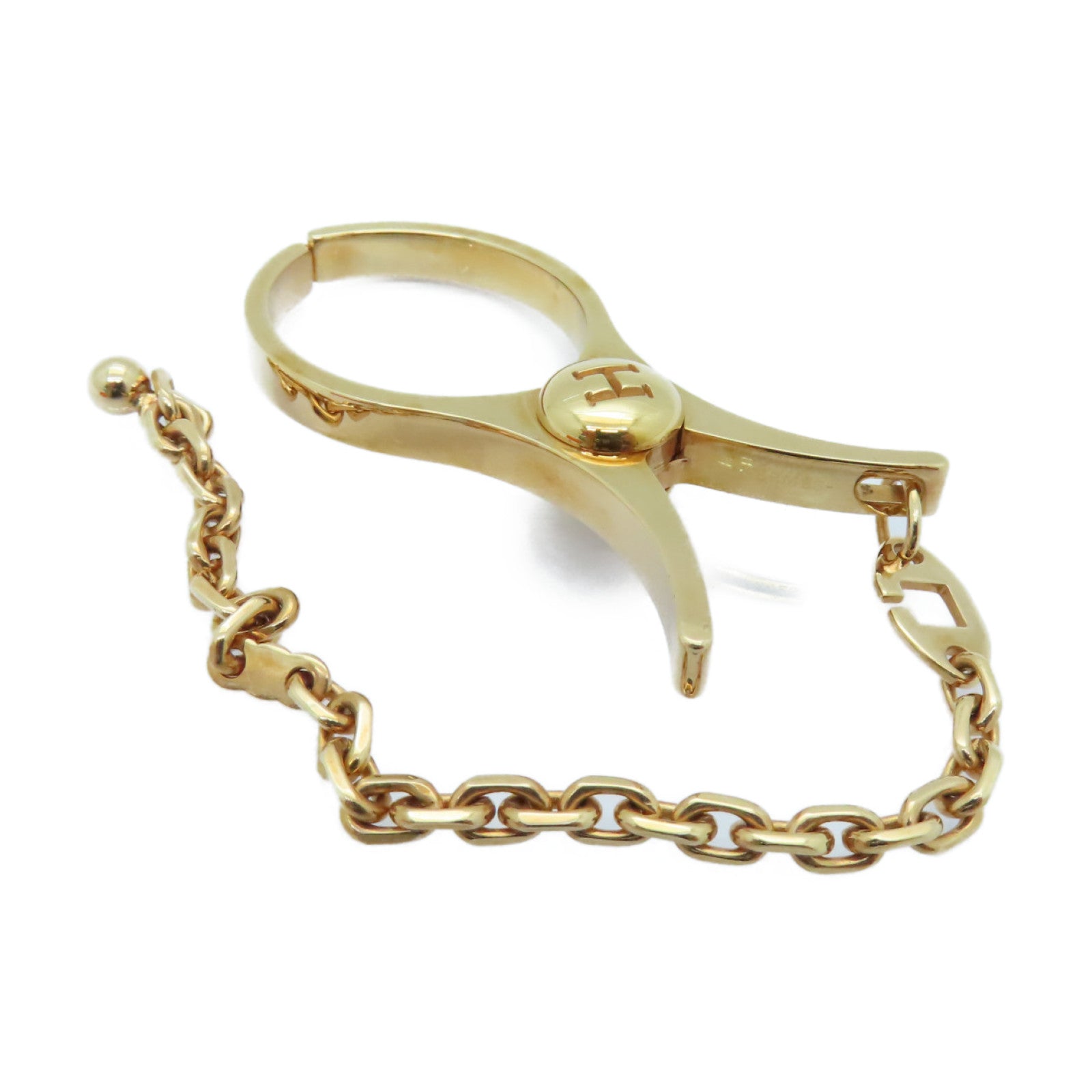 HERMES Metal Filon Glore Clip Gold