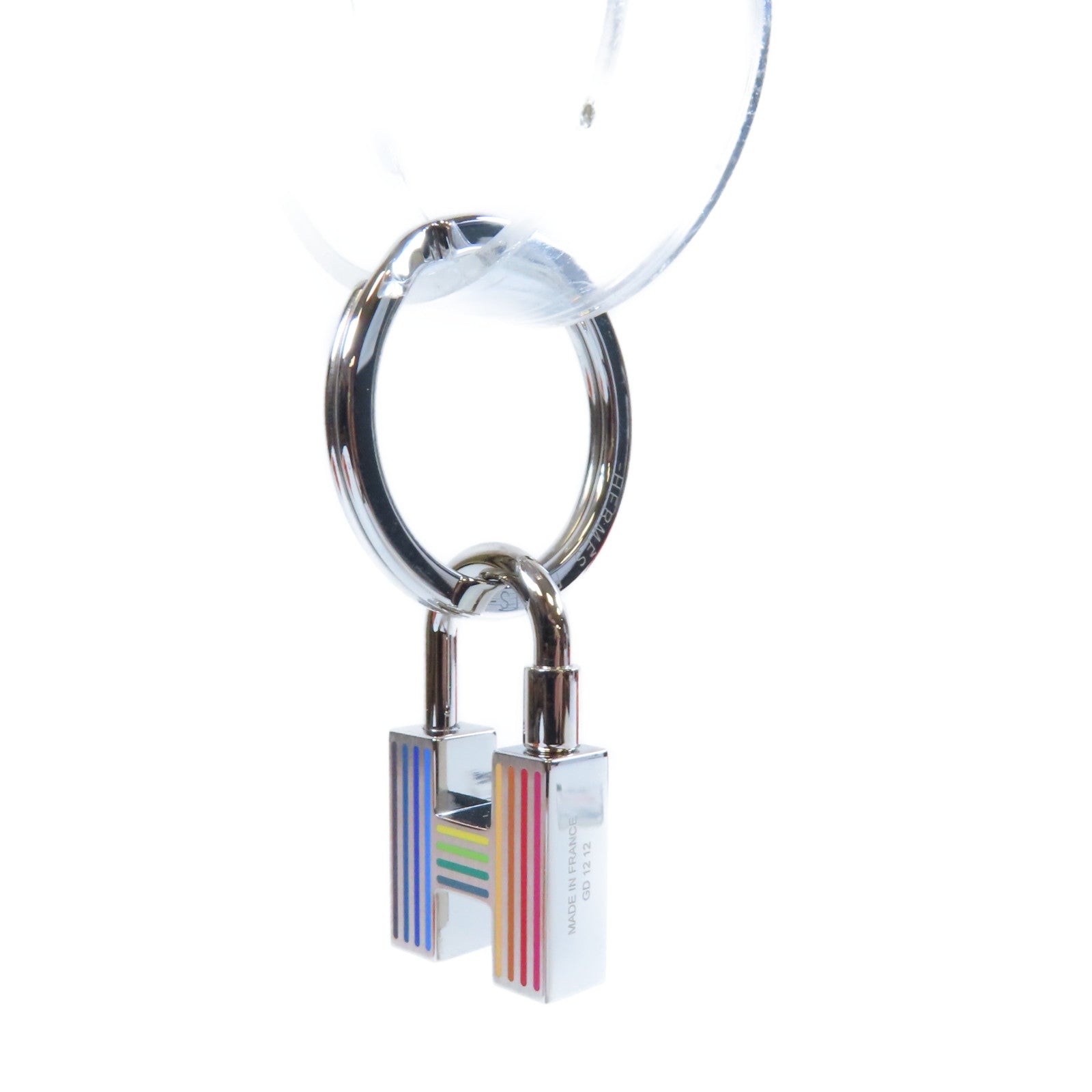 HERMES 金屬Key Ring鑰匙圈銀色/彩色
