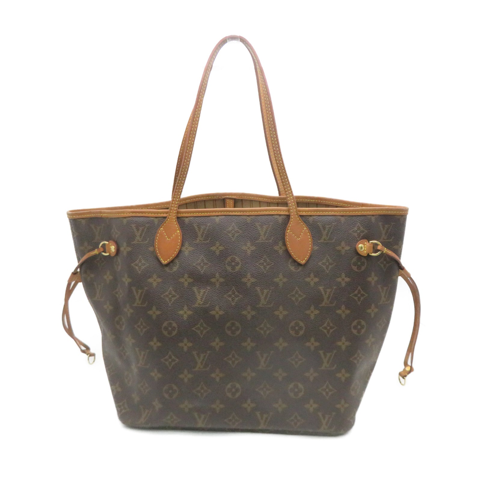 LOUIS VUITTON Monogram Neverfull MM Tote Bag肩背袋啡色