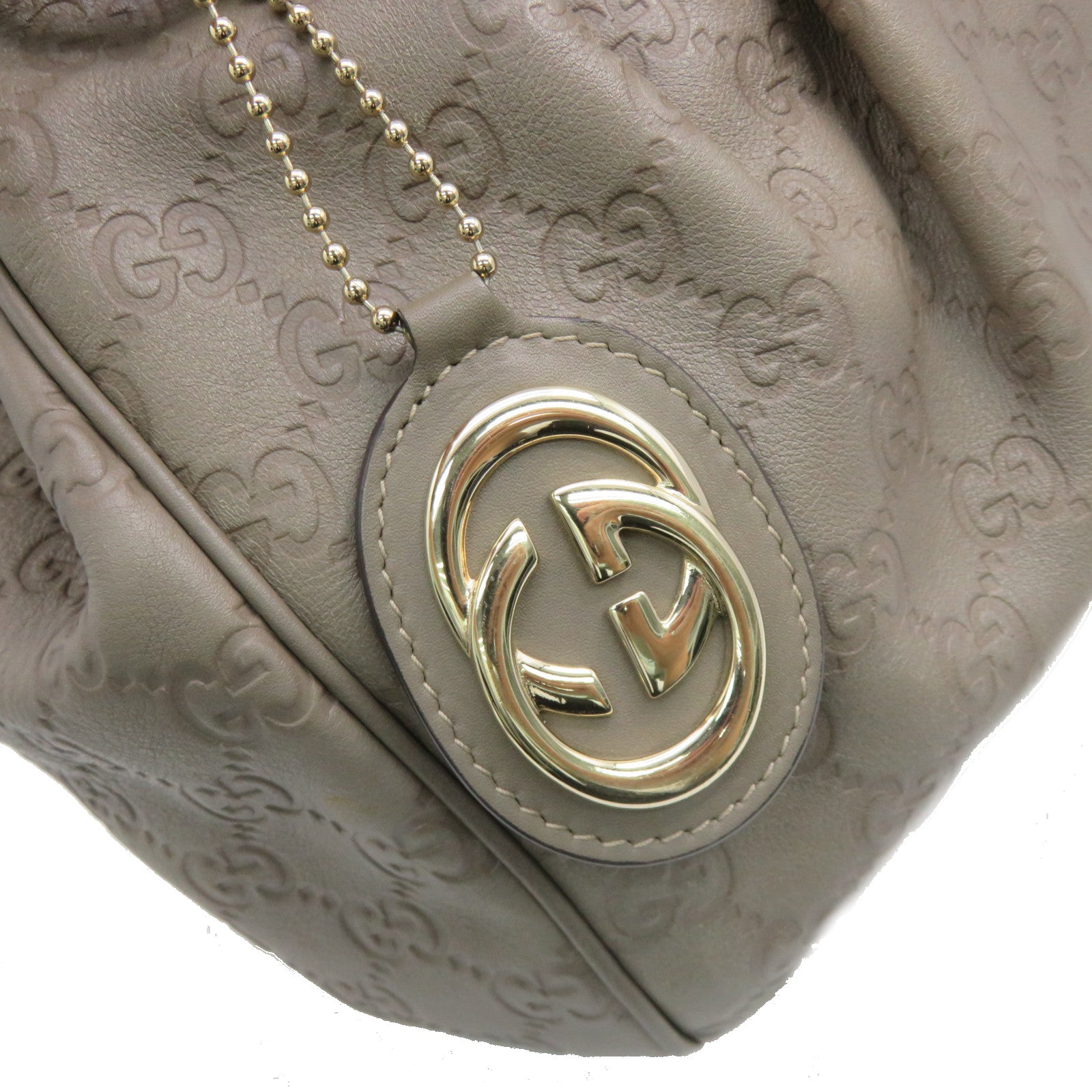 GUCCI 【激减优惠】牛皮皮革Sukey Tote Bag手挽袋灰色