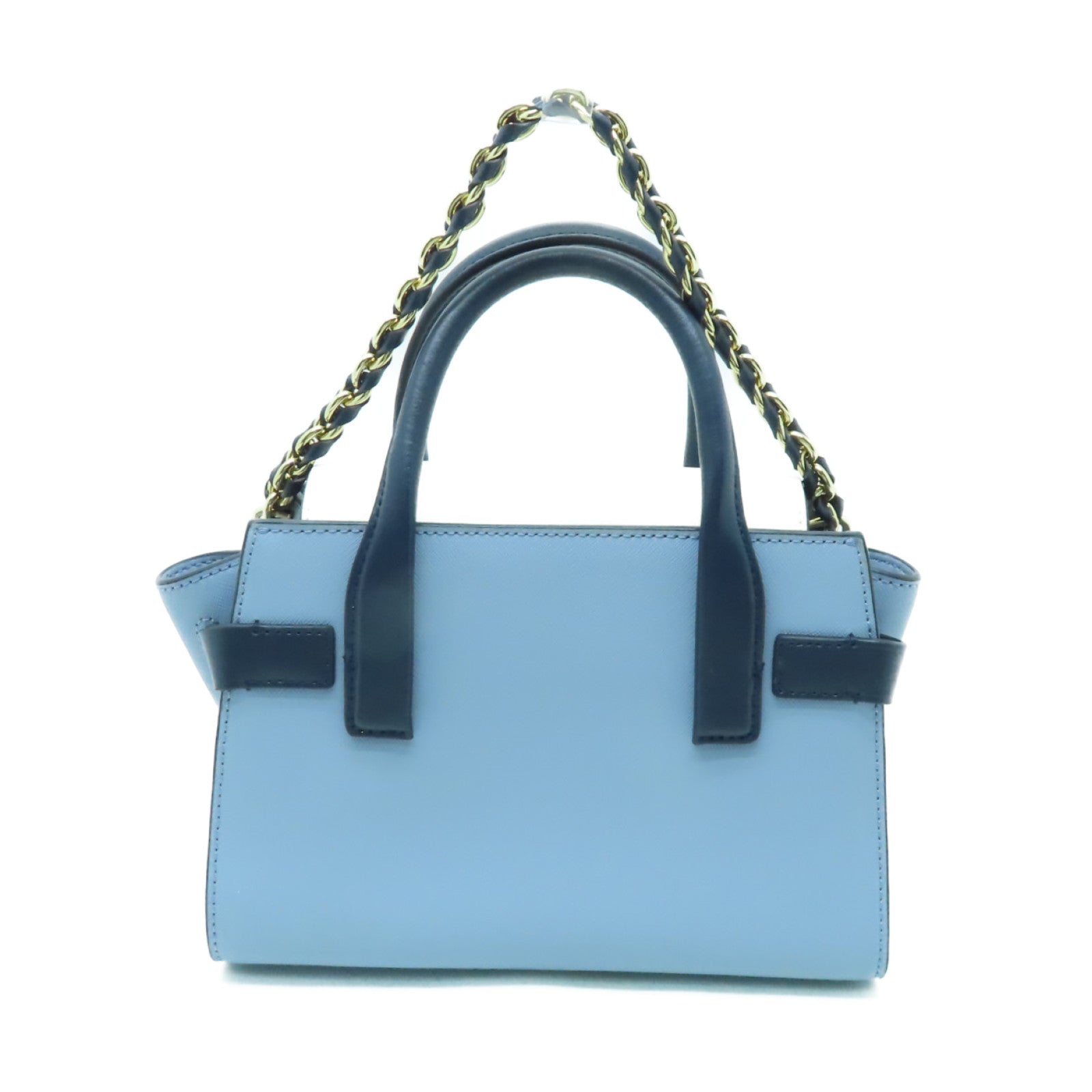 Michael Kors 牛皮皮革2way Shoulder Bag金扣手挽肩背兩用袋藍色