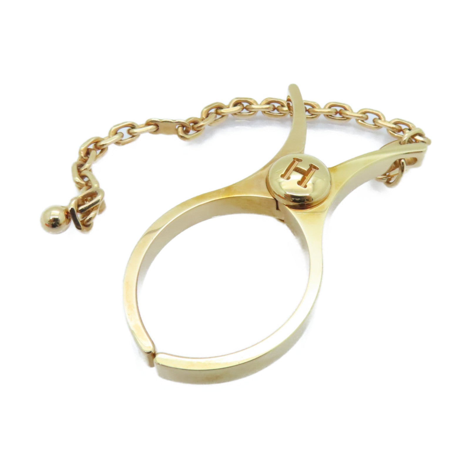 HERMES Metal Filon Glore Clip Gold