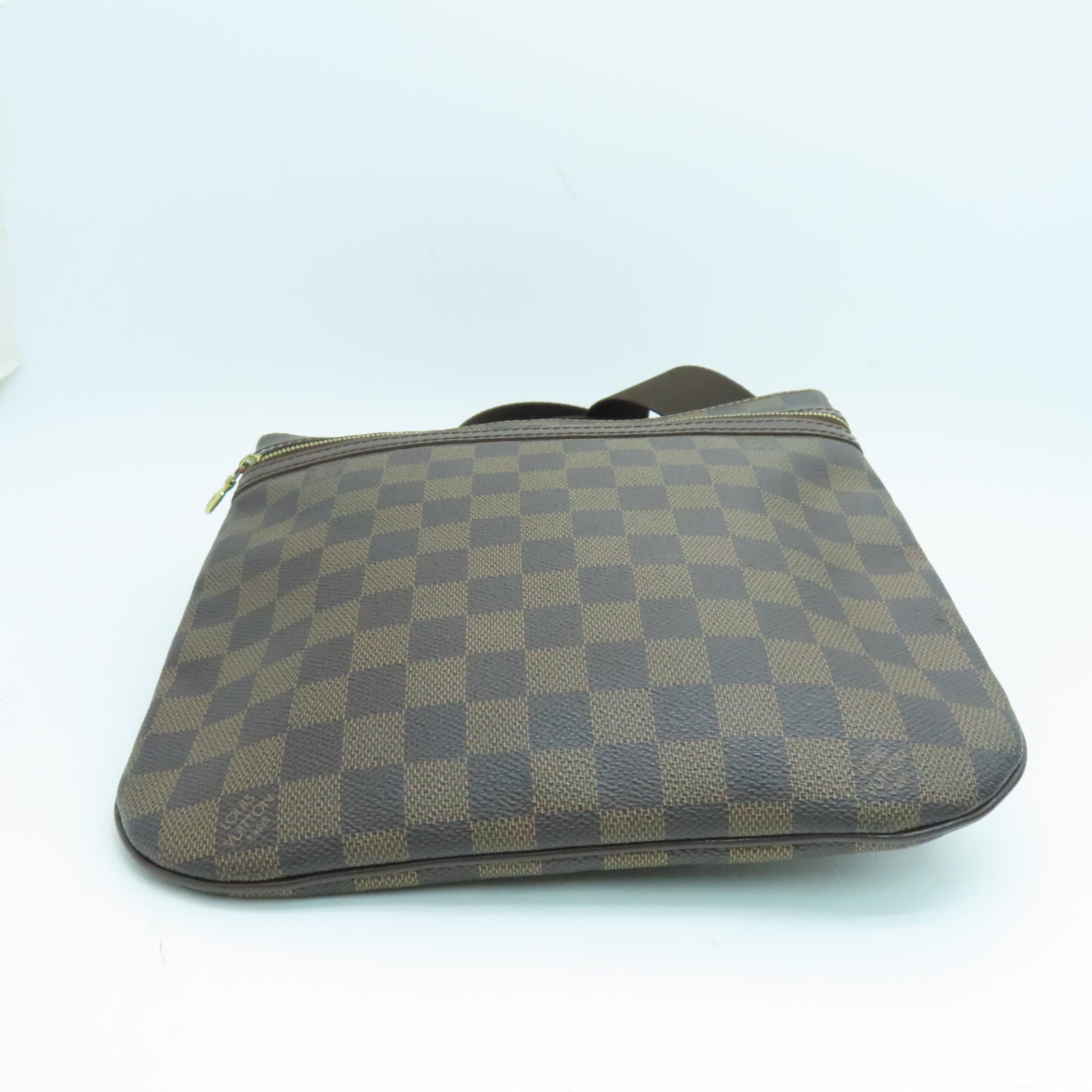 LOUIS VUITTON Damier Pochette Bosphore Shoulder Bag金扣肩背袋啡色