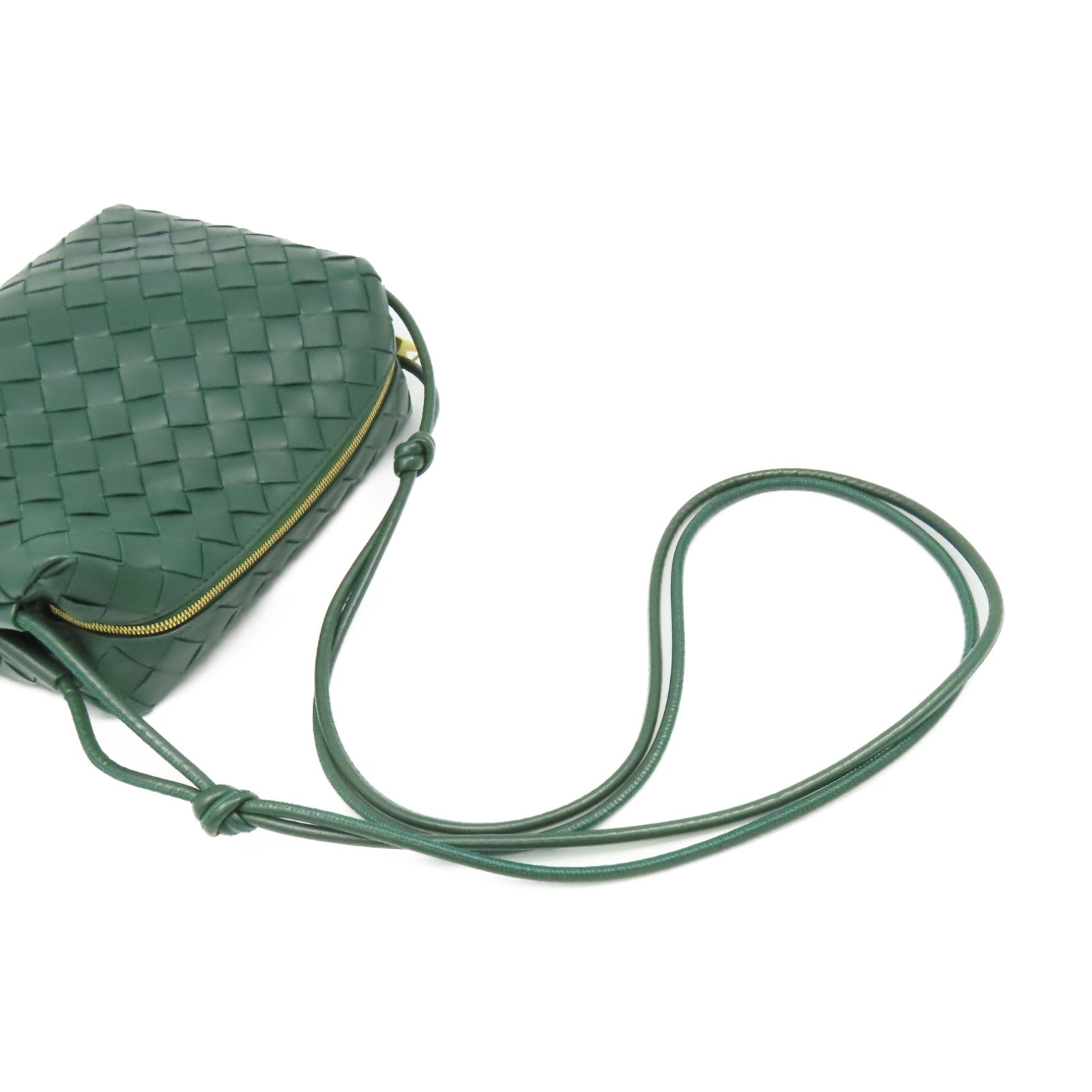 BOTTEGA VENETA 織紋皮革Shoulder Bag肩背袋綠色