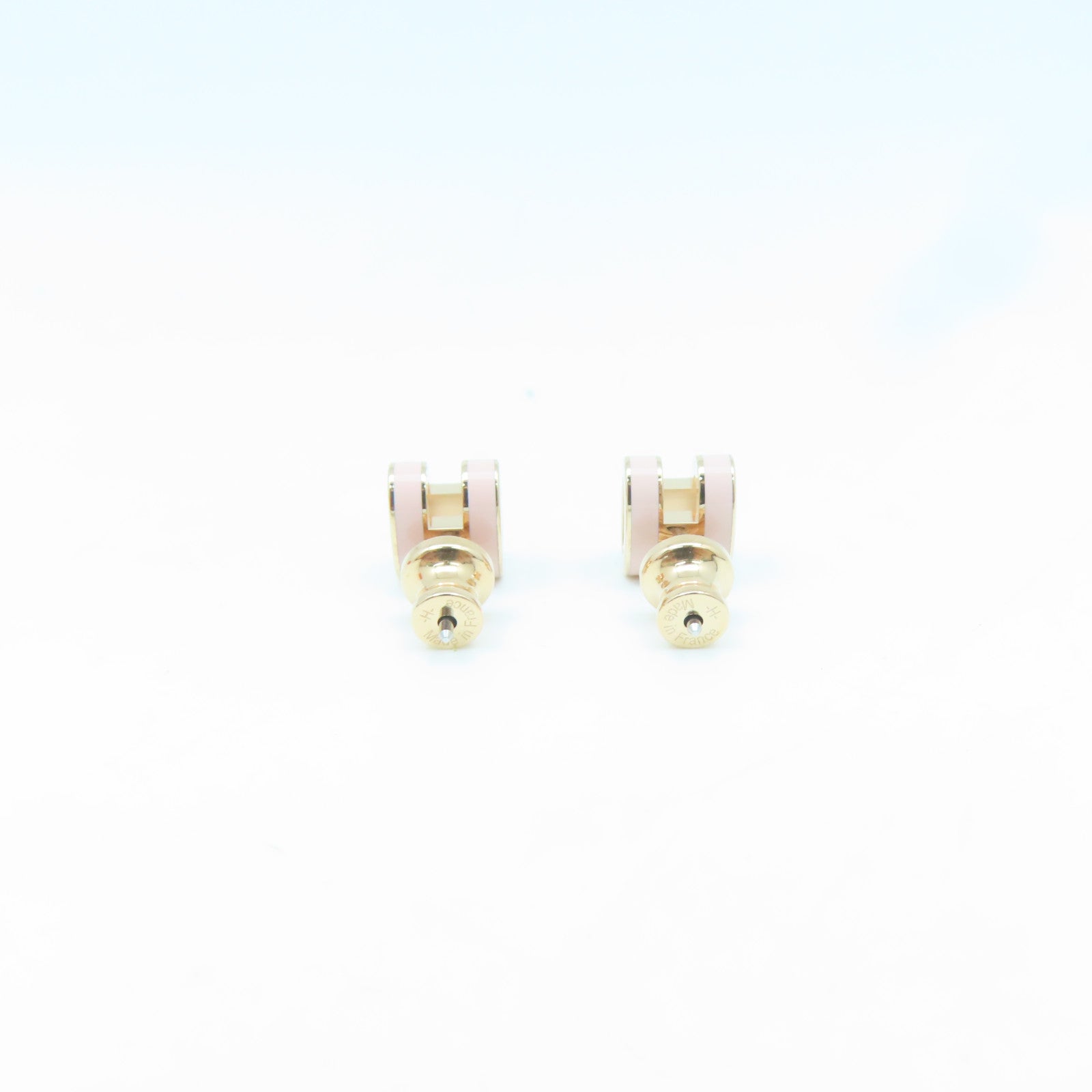 HERMES 金屬Earrings耳環粉紅色/金色
