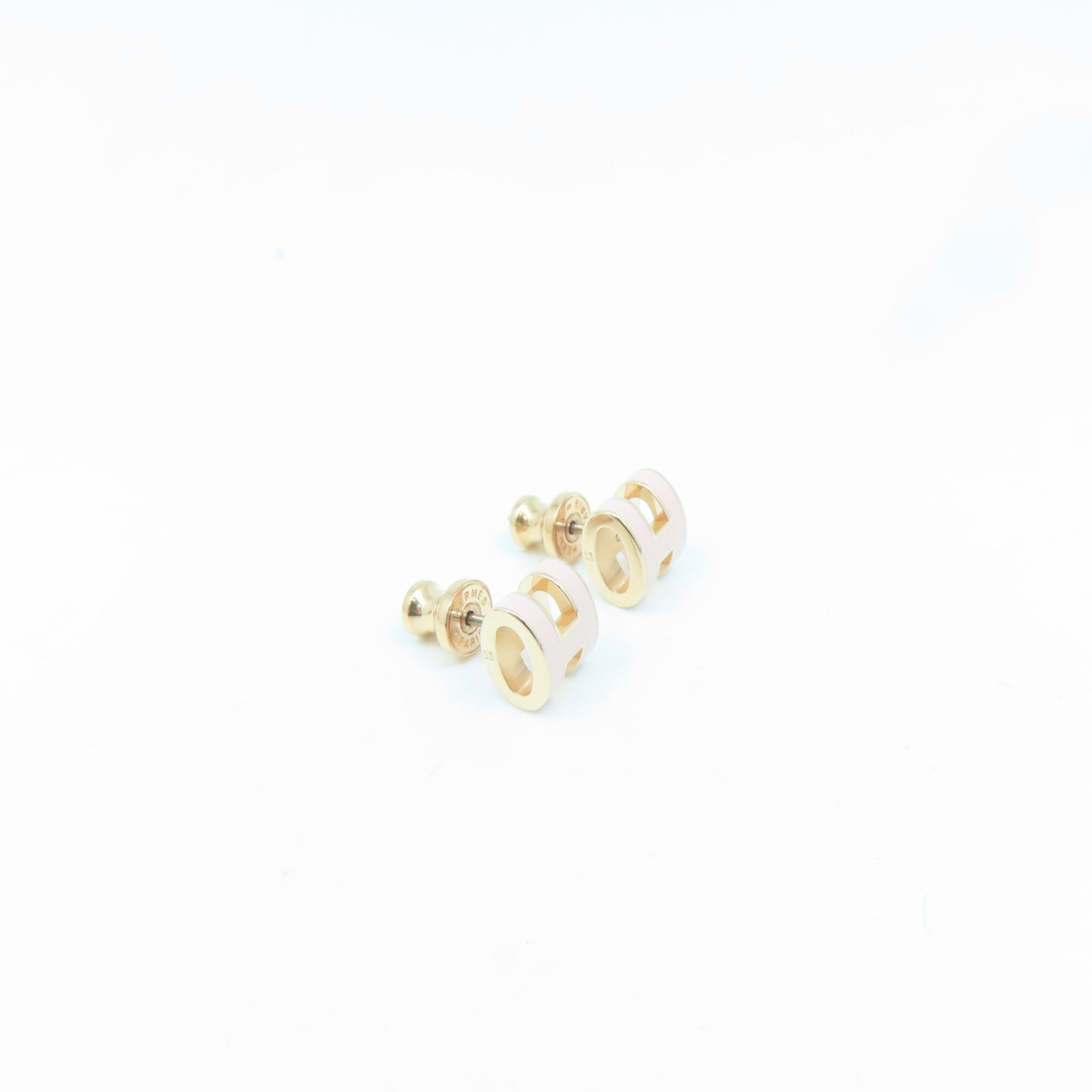 HERMES 金屬Earrings耳環粉紅色/金色