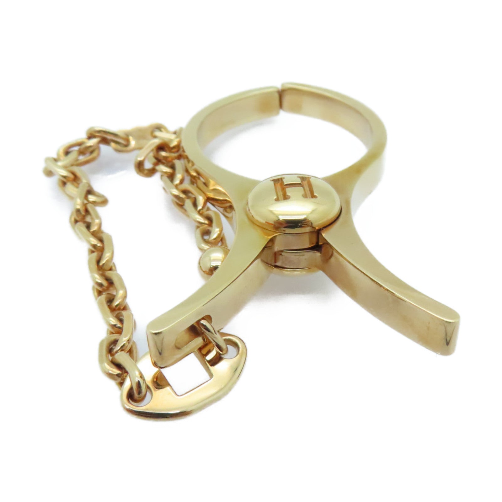 HERMES Metal Filon Glore Clip Gold