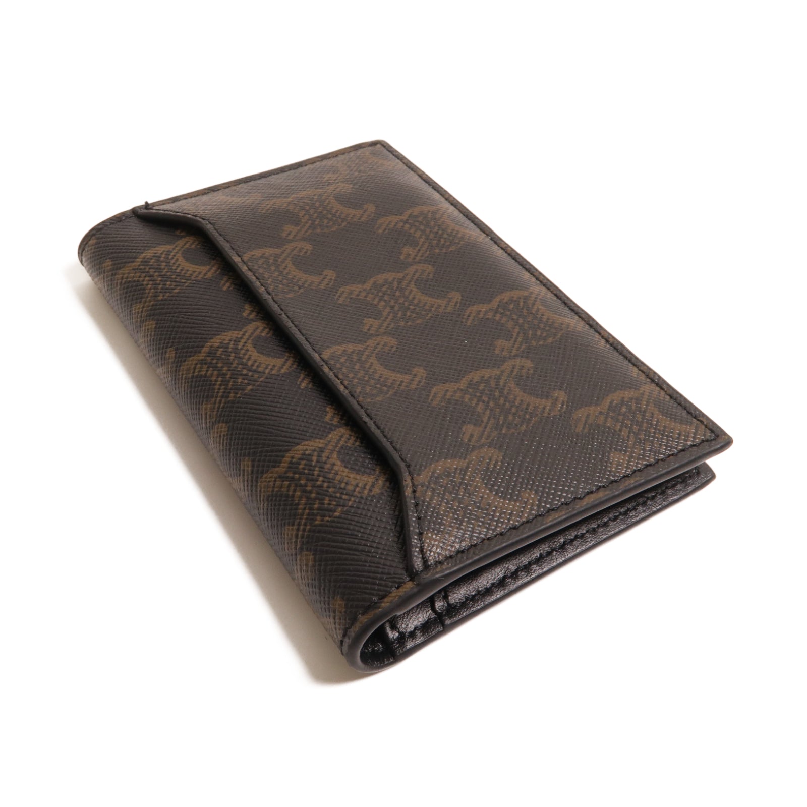 CELINE 塗層帆布Vertical Card Case卡片套啡色
