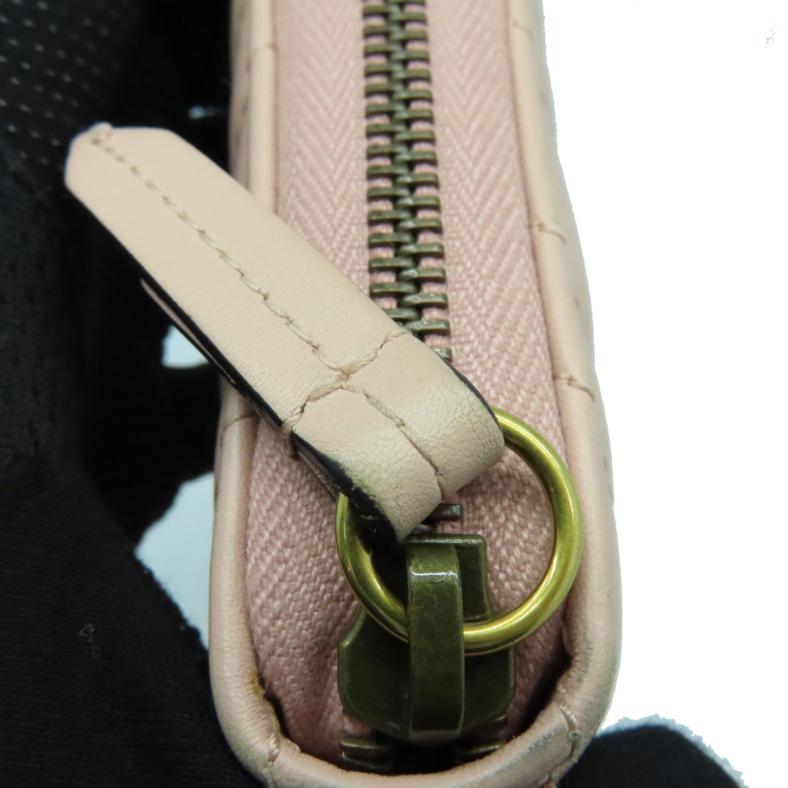 GUCCI 斜纹牛皮皮革Marmont Wallet金扣长钱包粉红色
