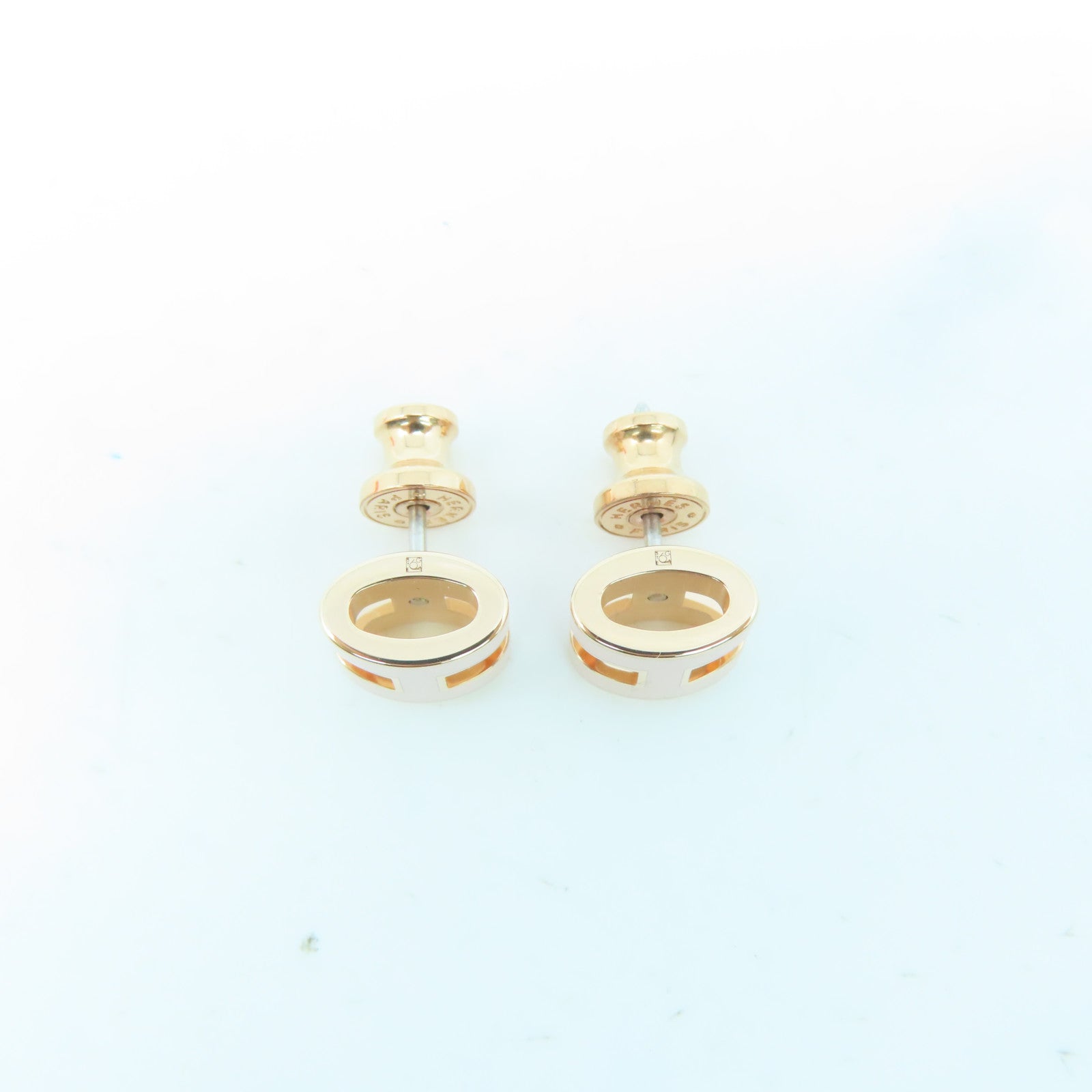 HERMES 金屬Earrings耳環粉紅色/金色