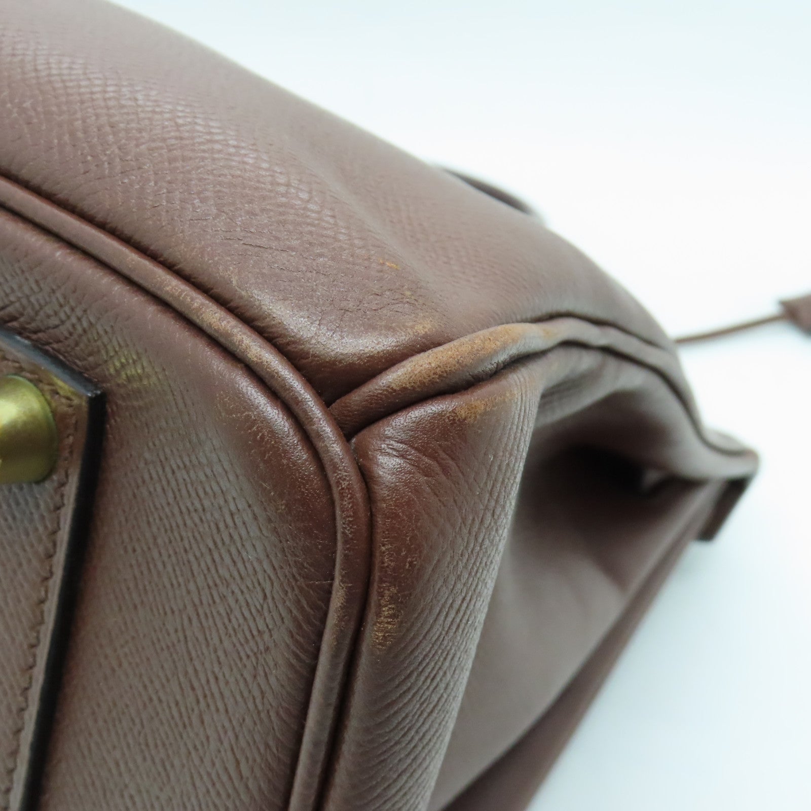 HERMES VGC皮革Birkin 35金扣手挽袋啡色