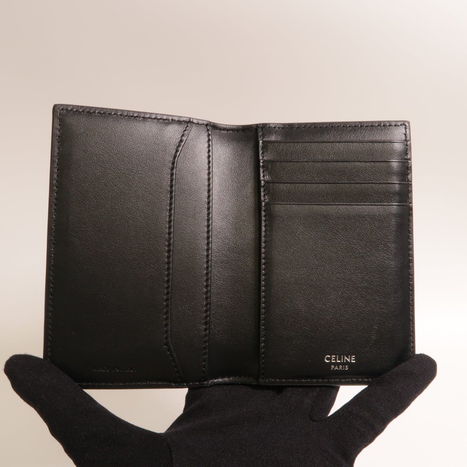 CELINE 塗層帆布Vertical Card Case卡片套啡色