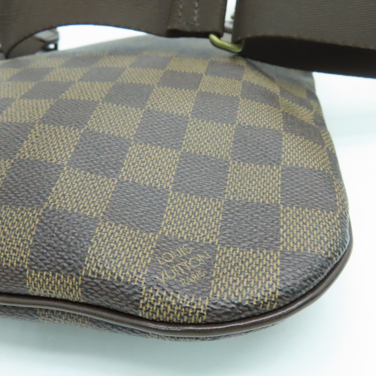 LOUIS VUITTON Damier Pochette Bosphore Shoulder Bag金扣肩背袋啡色