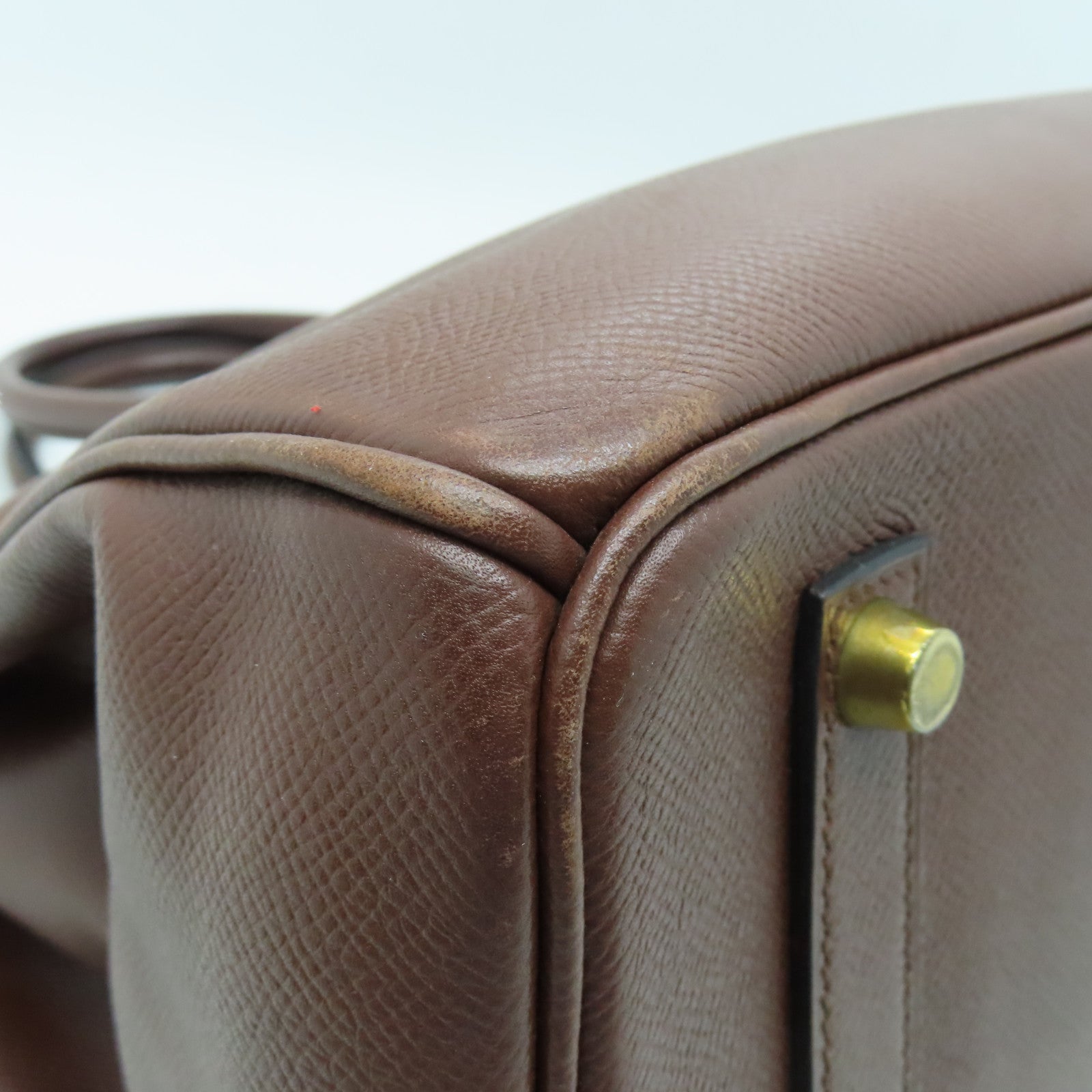 HERMES VGC皮革Birkin 35金扣手挽袋啡色