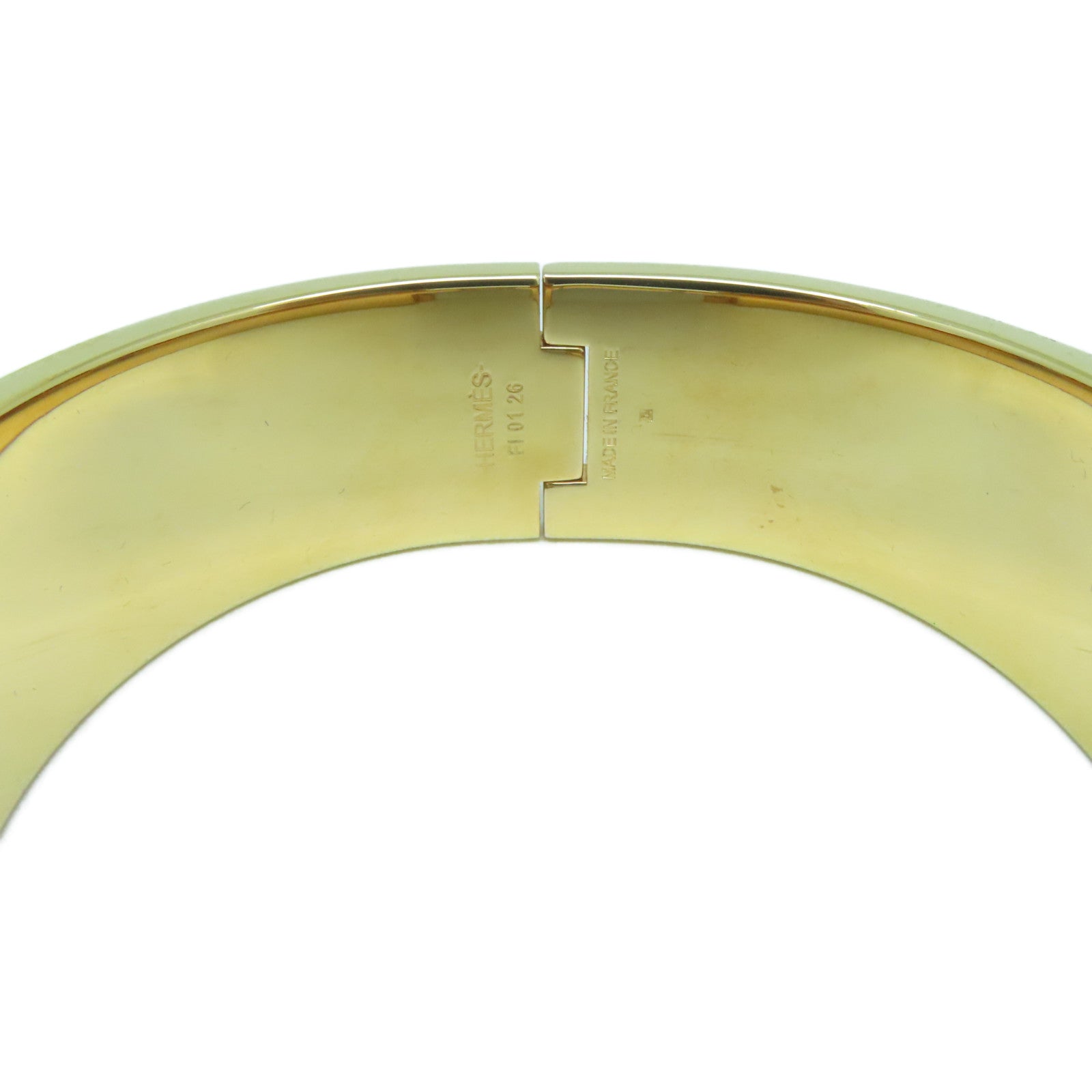 HERMES 金屬Clic-Clac H Bracelet手鐲藍色/金色